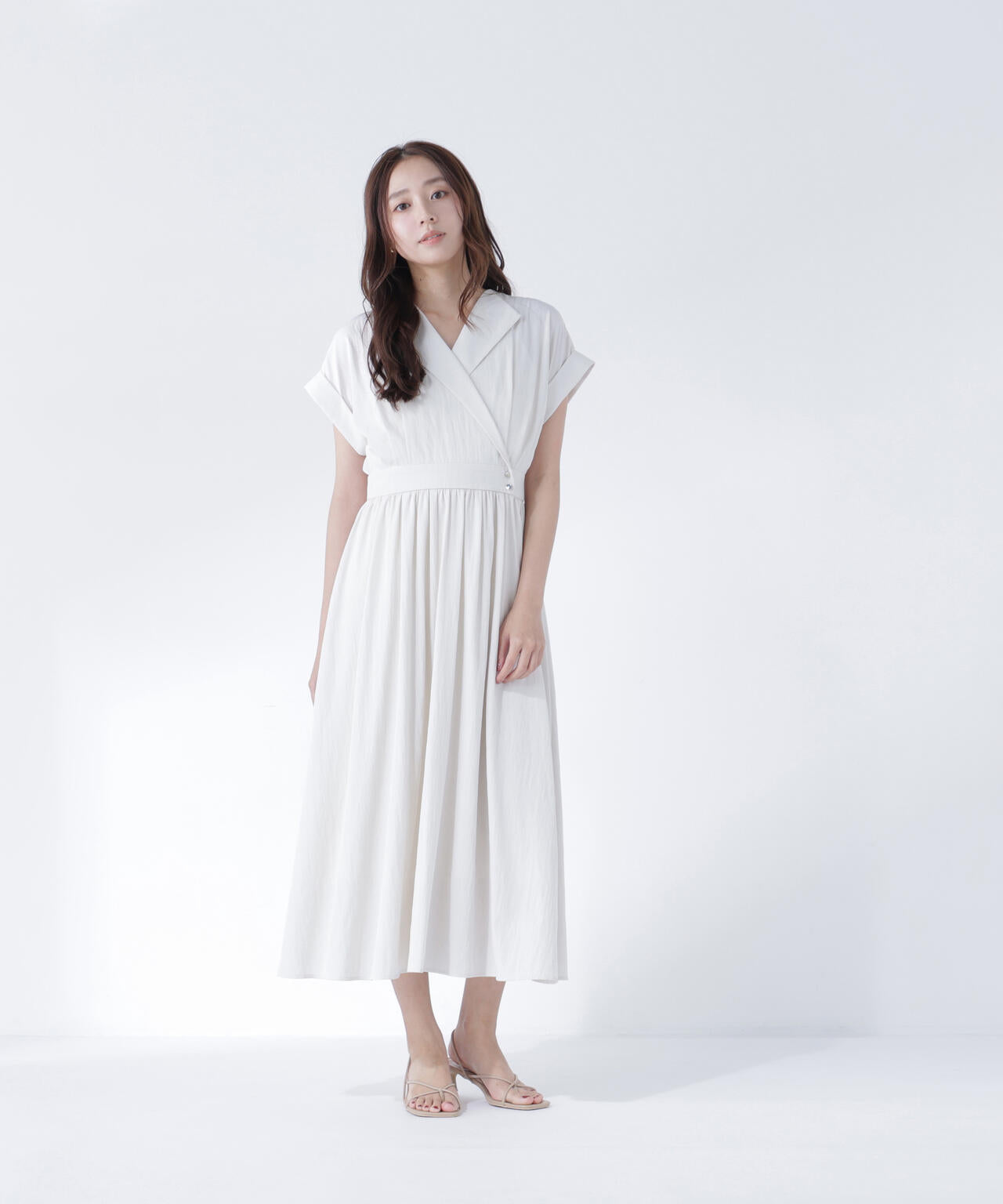 開襟フレンチワンピース | NATURAL BEAUTY BASIC（ナチュラル