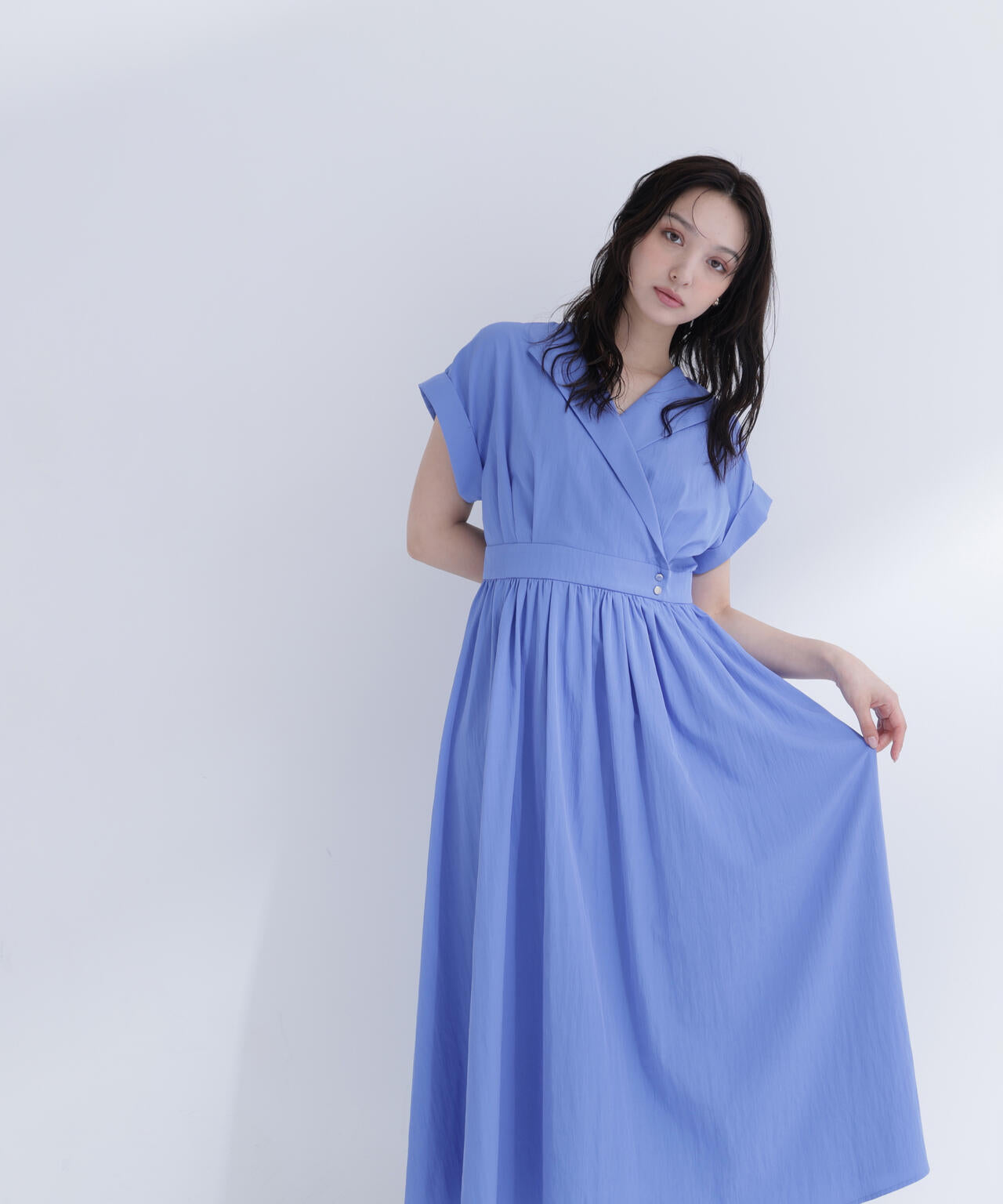 開襟フレンチワンピース | NATURAL BEAUTY BASIC（ナチュラル