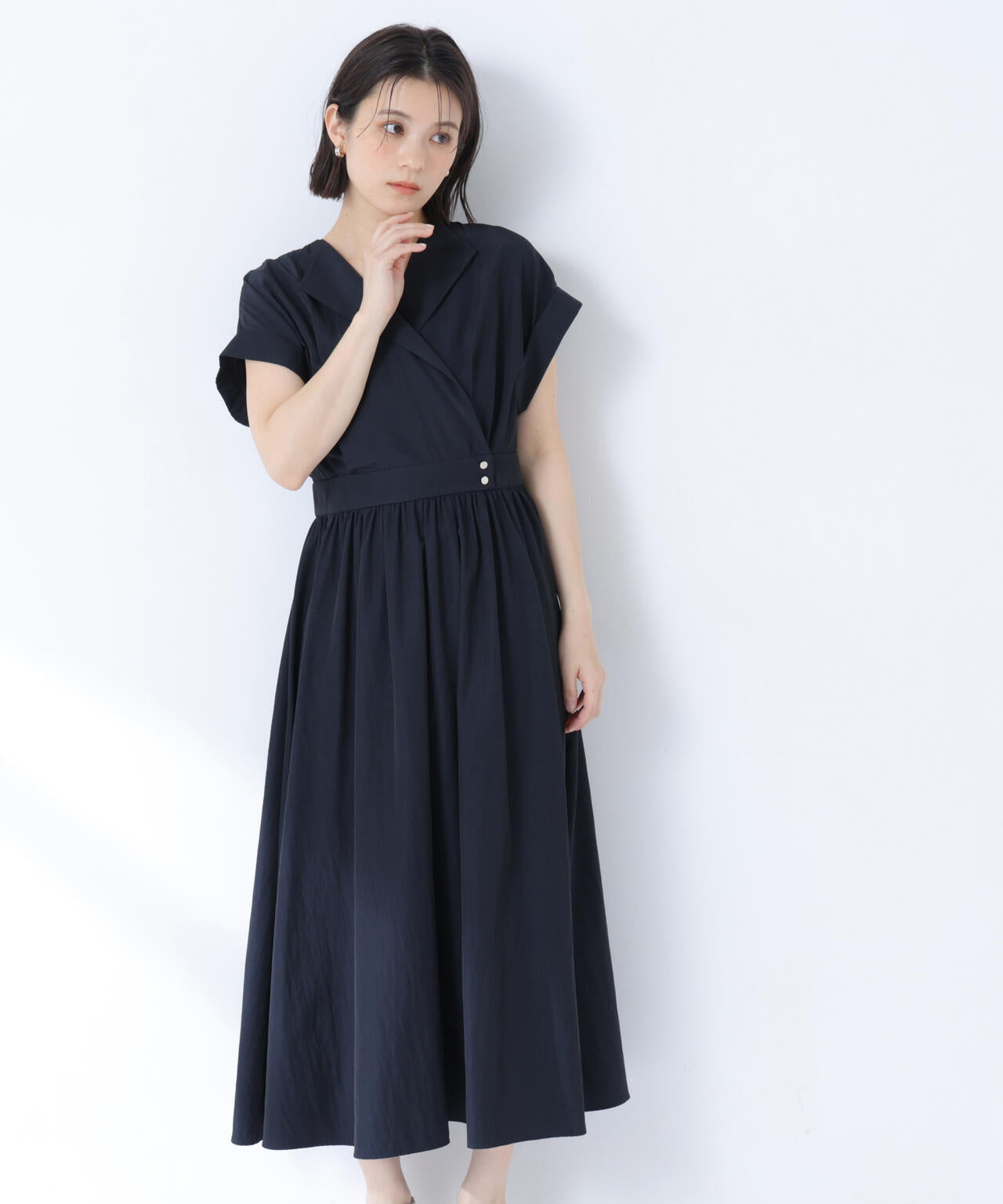 開襟フレンチワンピース | NATURAL BEAUTY BASIC（ナチュラル
