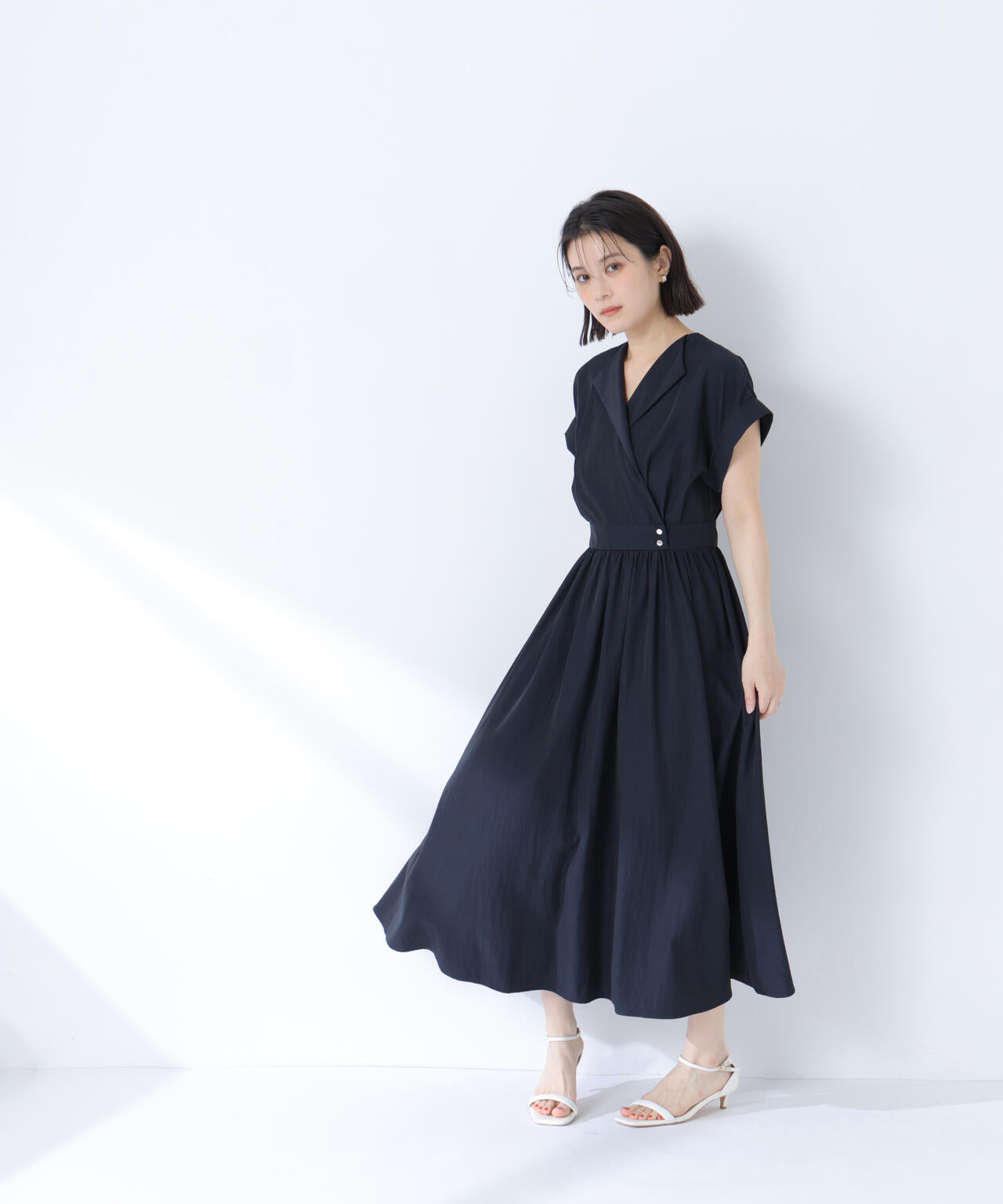 開襟フレンチワンピース | NATURAL BEAUTY BASIC（ナチュラル