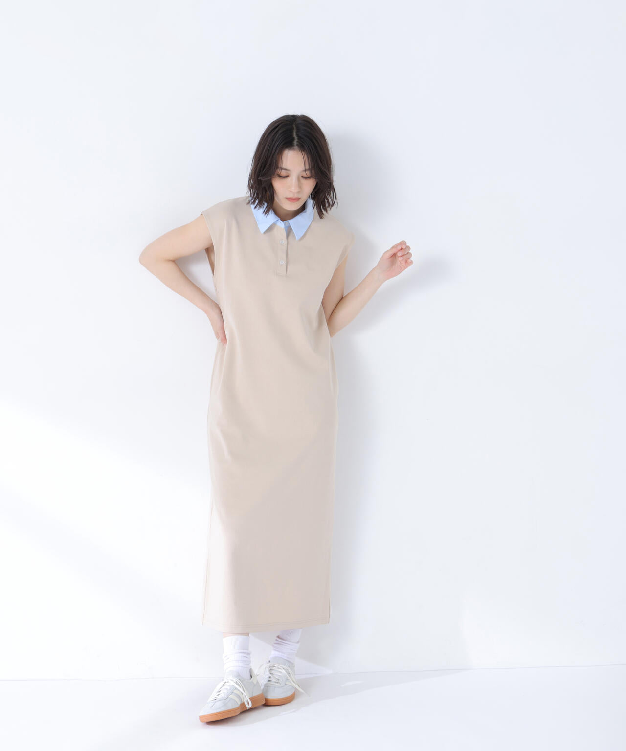 シャツカラーカットソーワンピース | NATURAL BEAUTY BASIC