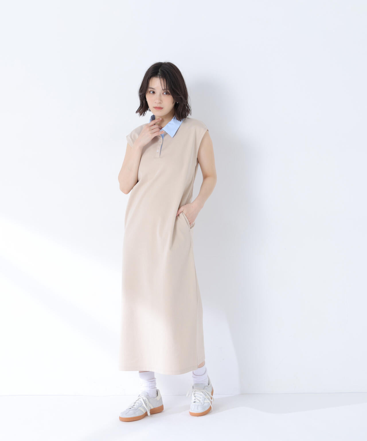 シャツカラーカットソーワンピース | NATURAL BEAUTY BASIC