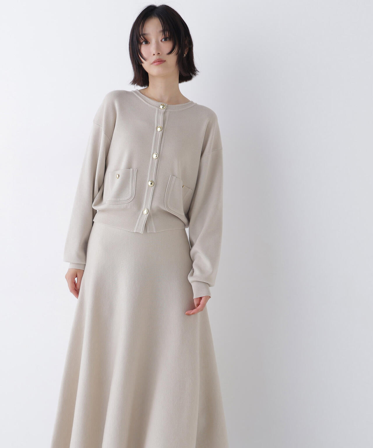 【22日まで値下】NATURAL BEAUTY BASIC セットアップ ダブルフェイスニットセットアップ | NATURAL BEAUTY BASIC