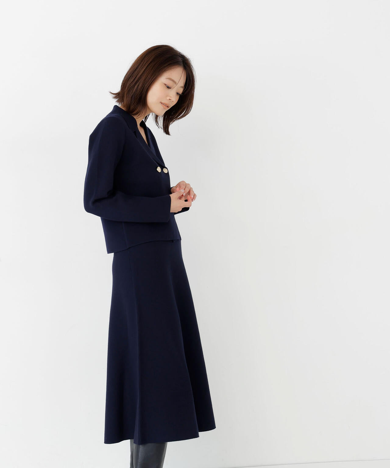 ニットジャケット＆スカートセットアップ | NATURAL BEAUTY BASIC