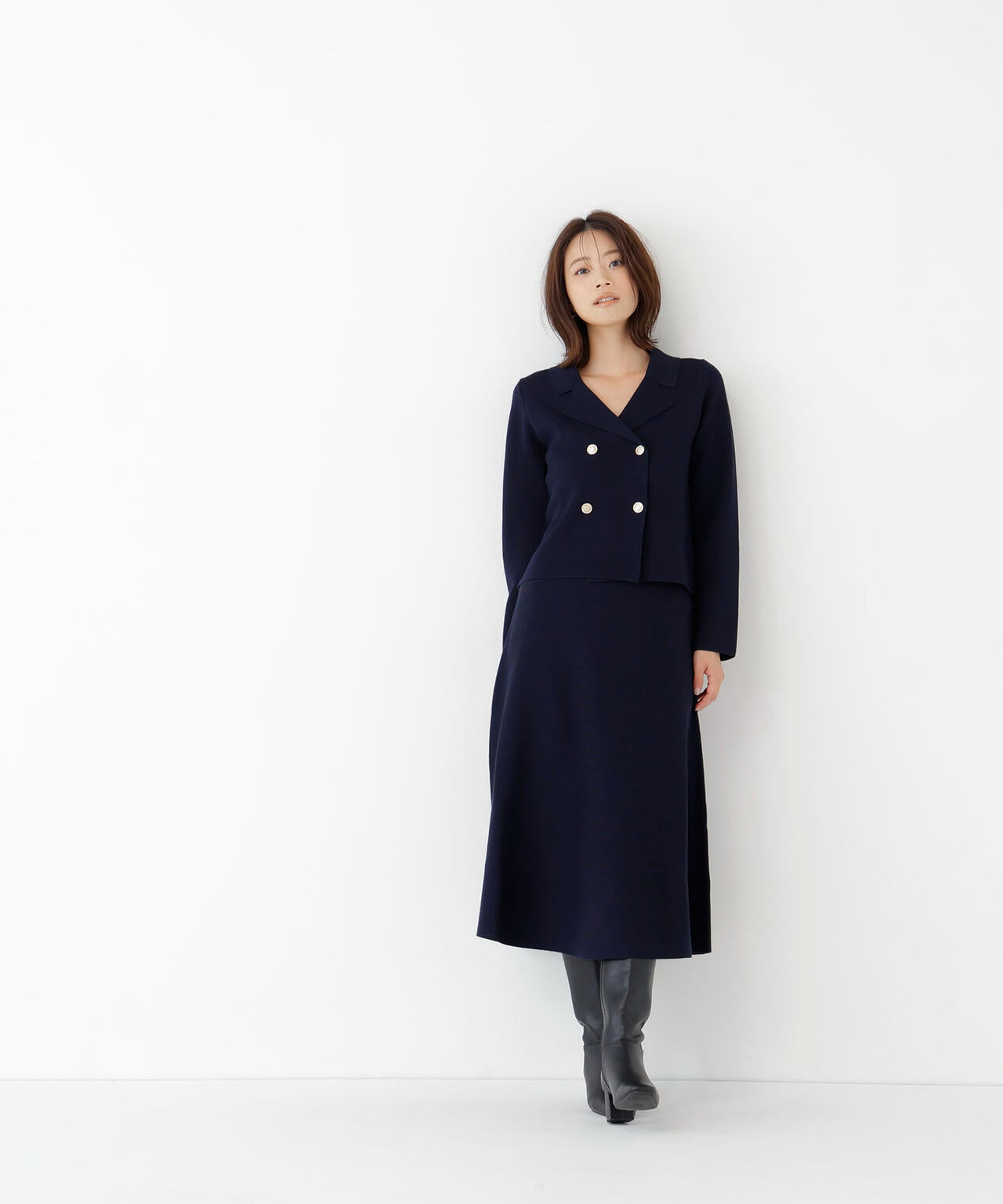 ニットジャケット＆スカートセットアップ | NATURAL BEAUTY BASIC