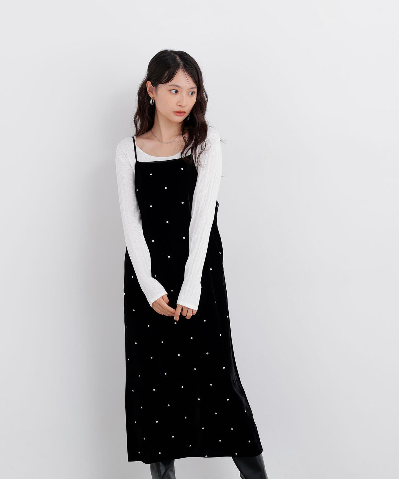 ベロアドット刺繍キャミワンピース | N. Natural Beauty Basic*（エヌ