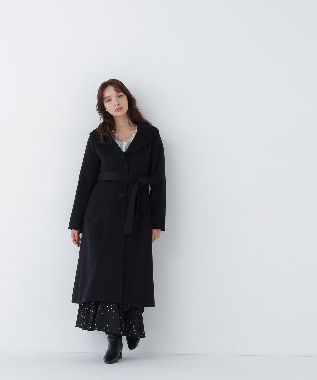 ショールカラーベルテッドコート | NATURAL BEAUTY BASIC（ナチュラル