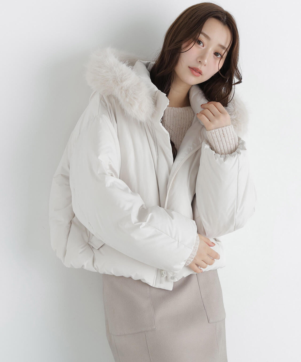 フードファーショートダウン | NATURAL BEAUTY BASIC（ナチュラル