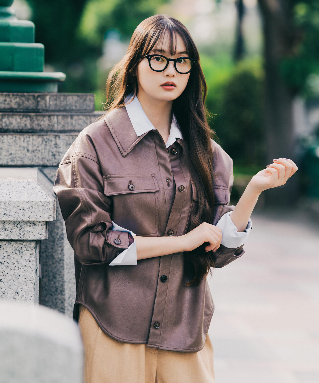 FUDGE10月号掲載＞フェイクレザーCPOジャケット | N. Natural Beauty
