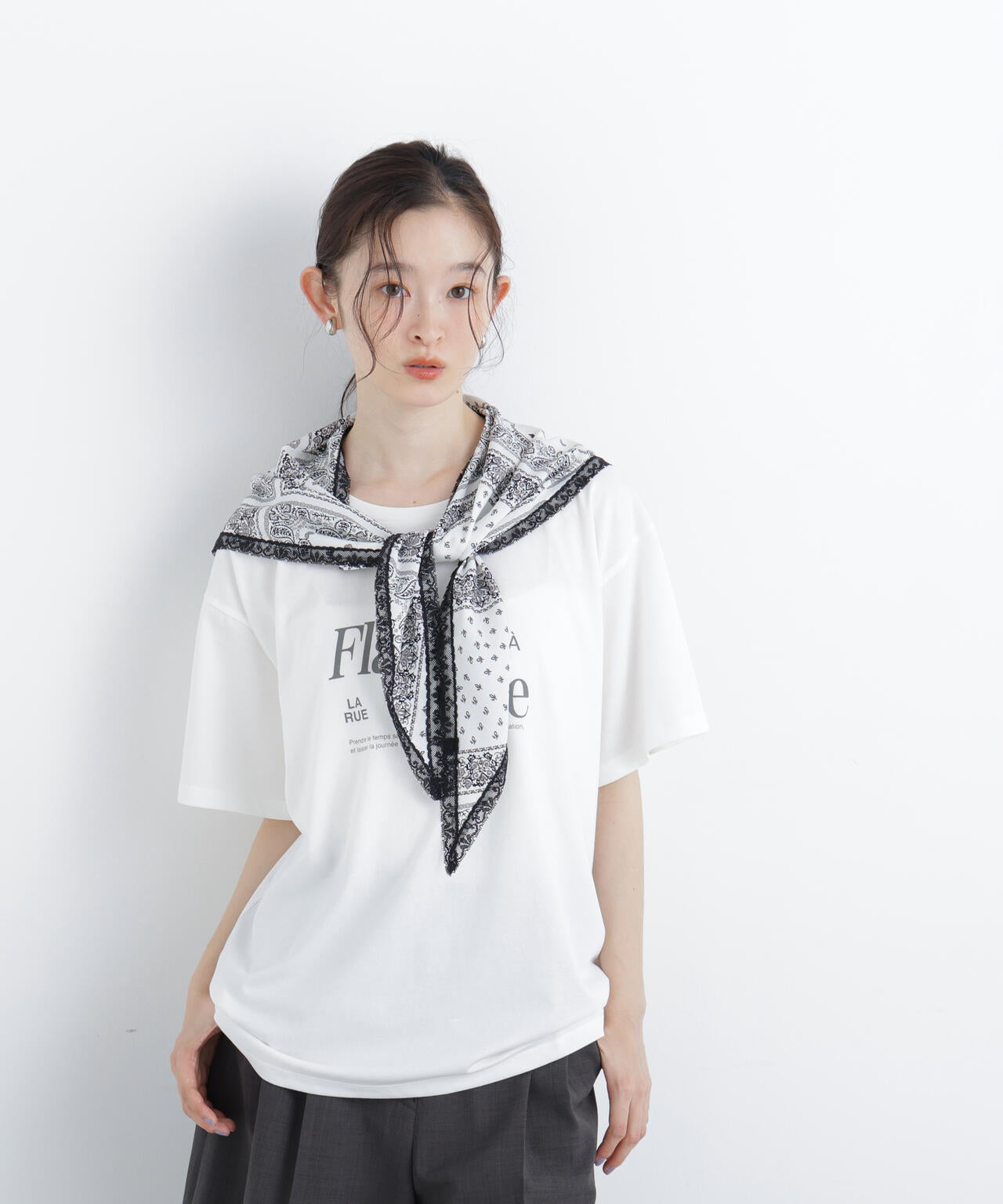 スカーフ付ビッグTシャツ | N. Natural Beauty Basic*（エヌ