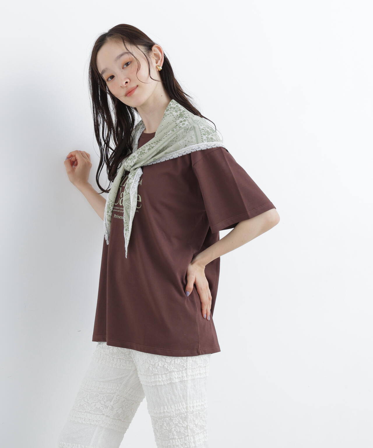 スカーフ付ビッグTシャツ | N. Natural Beauty Basic*（エヌ