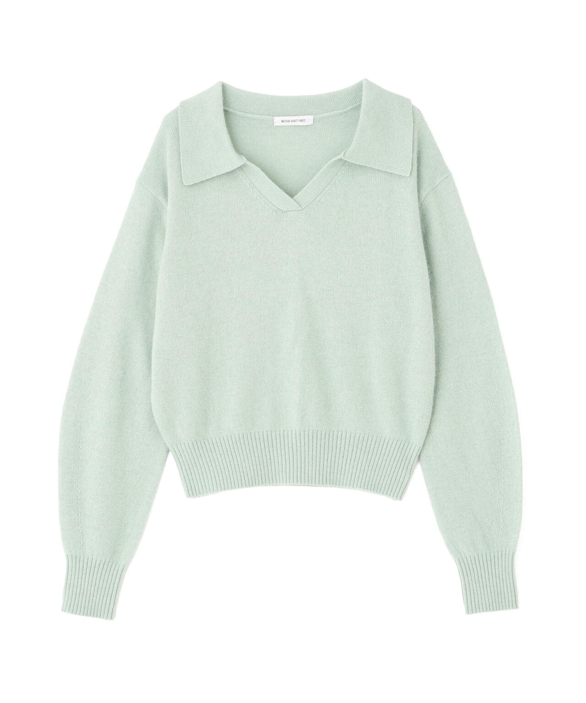 ＜EC限定カラー：ライトグリーン＞＜ちょうど、いい服＞品よく、ゆるく。スキッパーニット