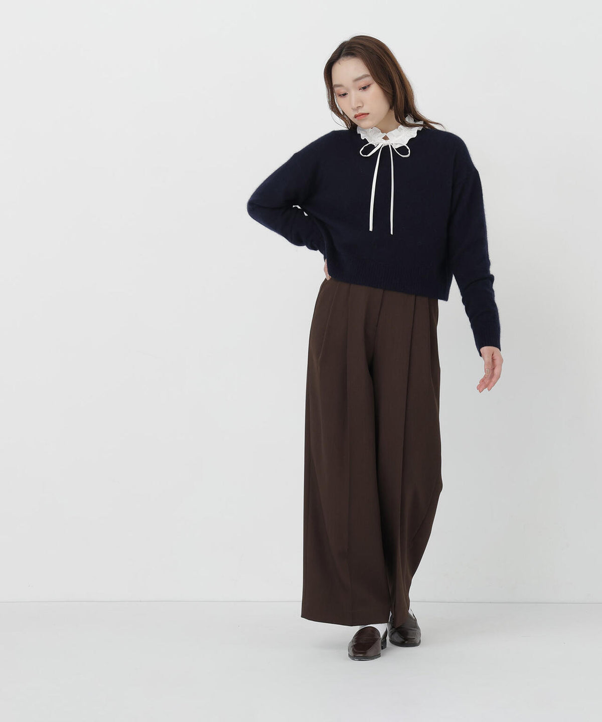 ＜ちょうど、いい服＞毎日着惚れるクロップドニット
