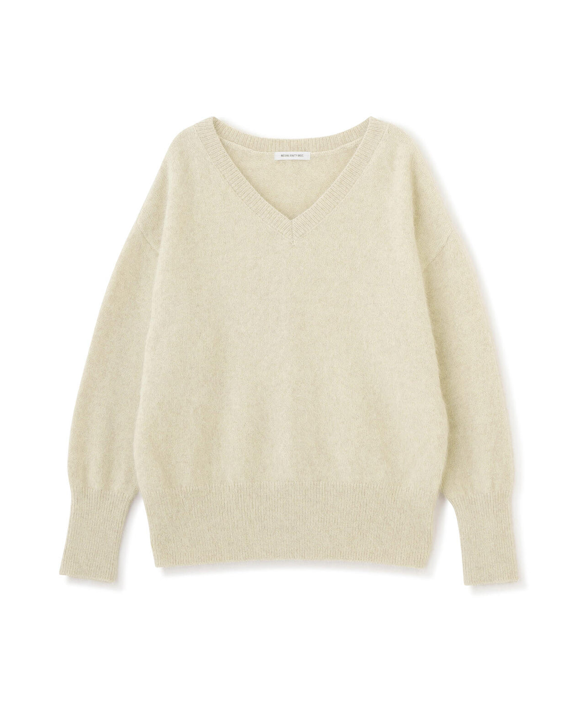 ＜WEB限定カラー：ピンク＞＜ちょうど、いい服＞柔らか、ほおずりフォックス混ニット