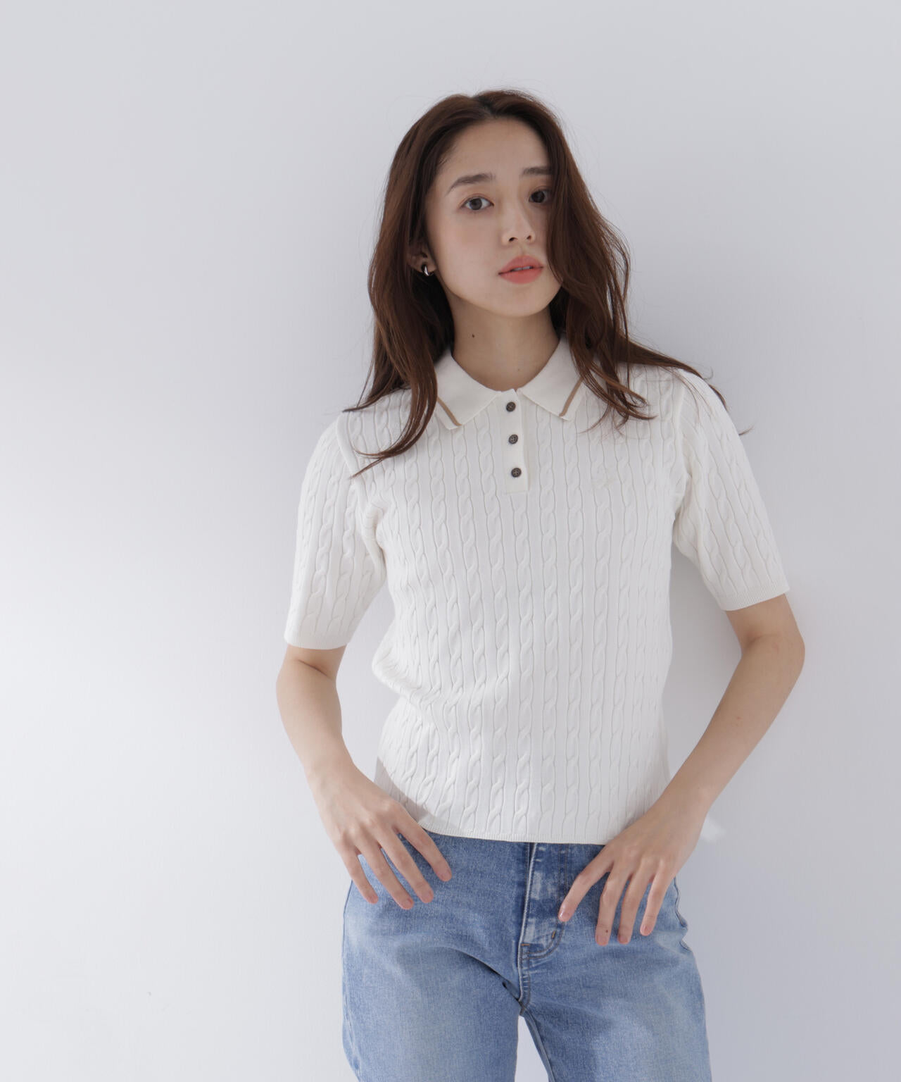 ケーブルポロニット | NATURAL BEAUTY BASIC（ナチュラルビューティー