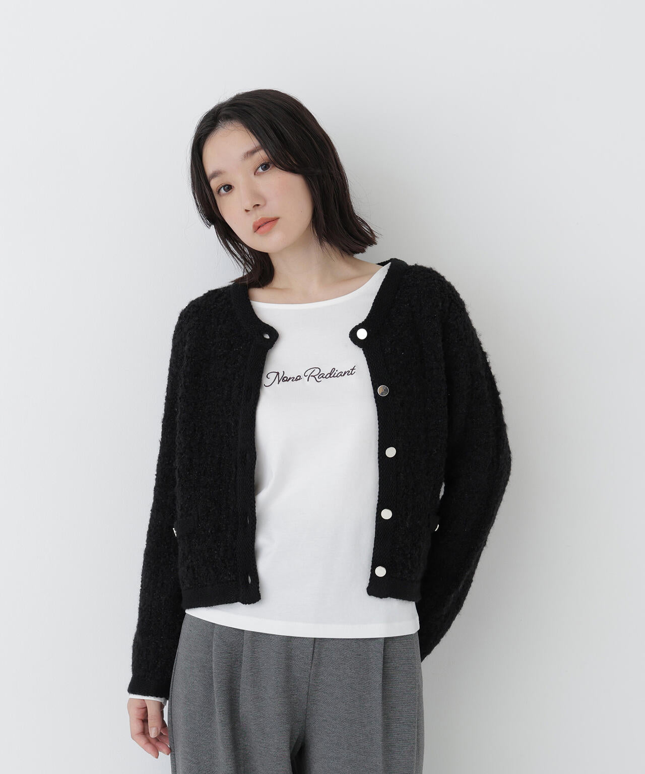 ツイーディーカーディガン | NATURAL BEAUTY BASIC（ナチュラル
