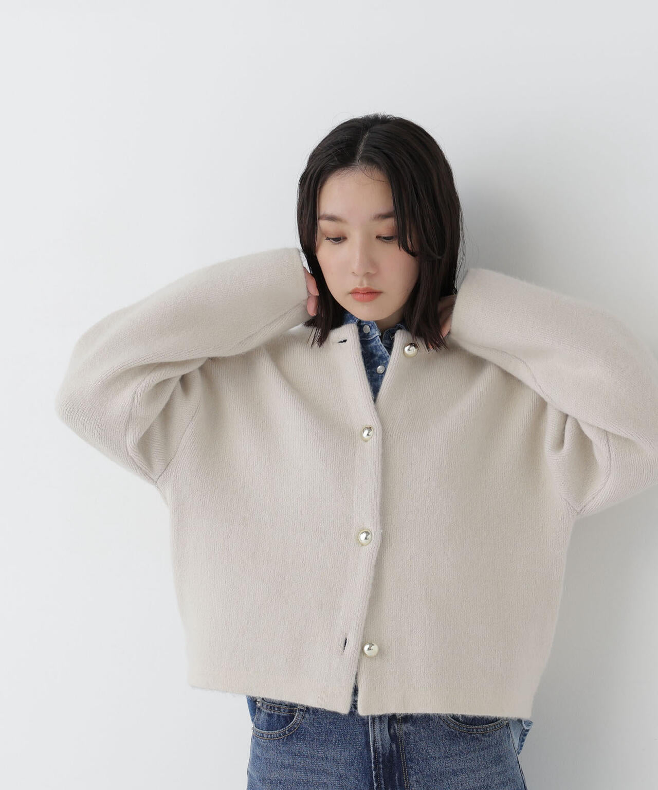 接結ニットジャケット | NATURAL BEAUTY BASIC（ナチュラル