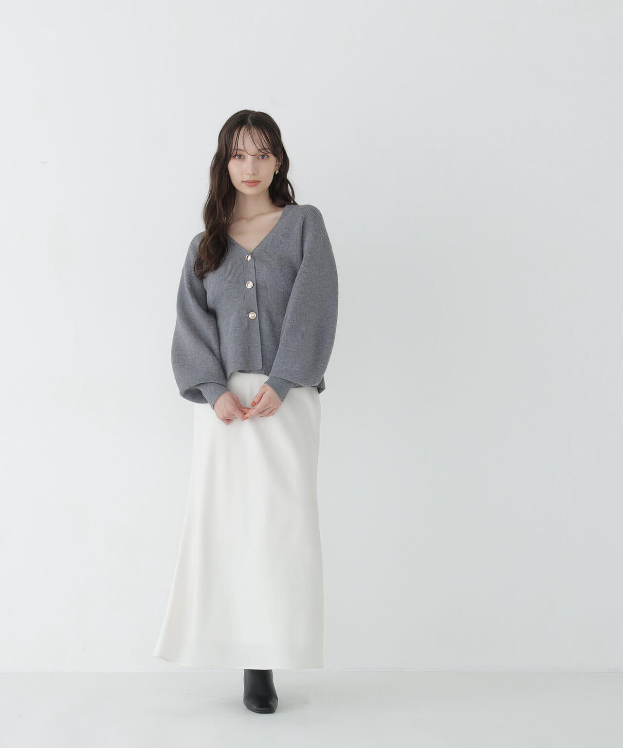 WEB限定＞ペプラムフォルムカーディガン | NATURAL BEAUTY BASIC