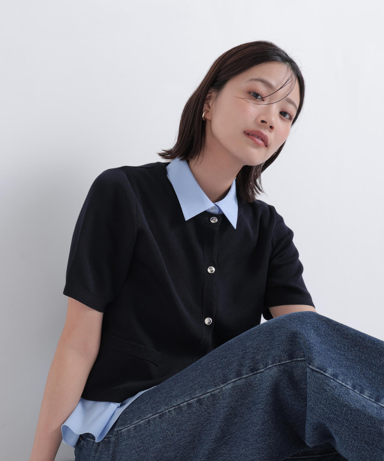 ピンク 追加生産予約】シルクブレンドカーディガン半袖 | NATURAL
