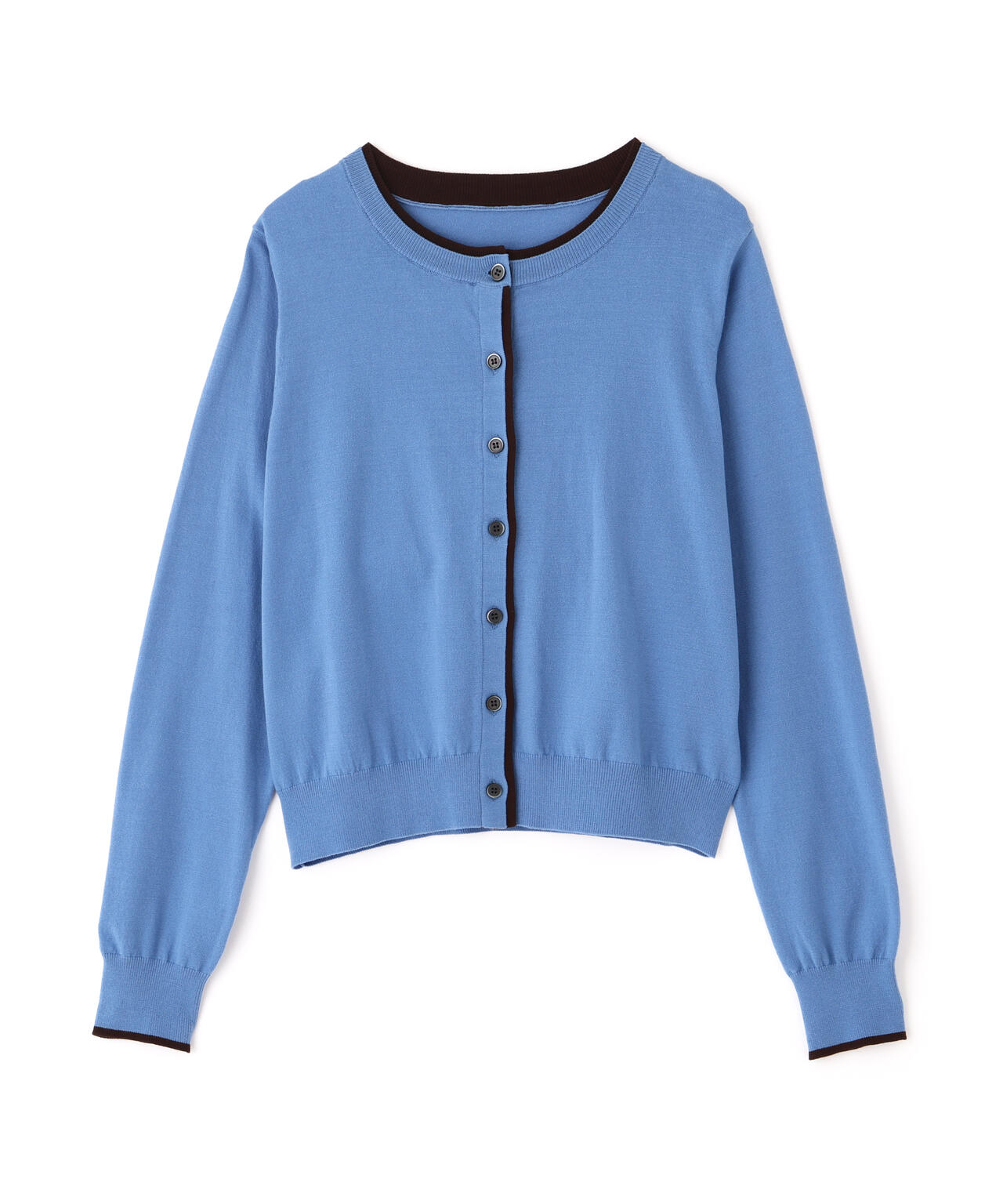 ＜EC限定カラー：ネイビー系＞＜ちょうど、いい服＞“それどこの？”褒められ配色カーディガン