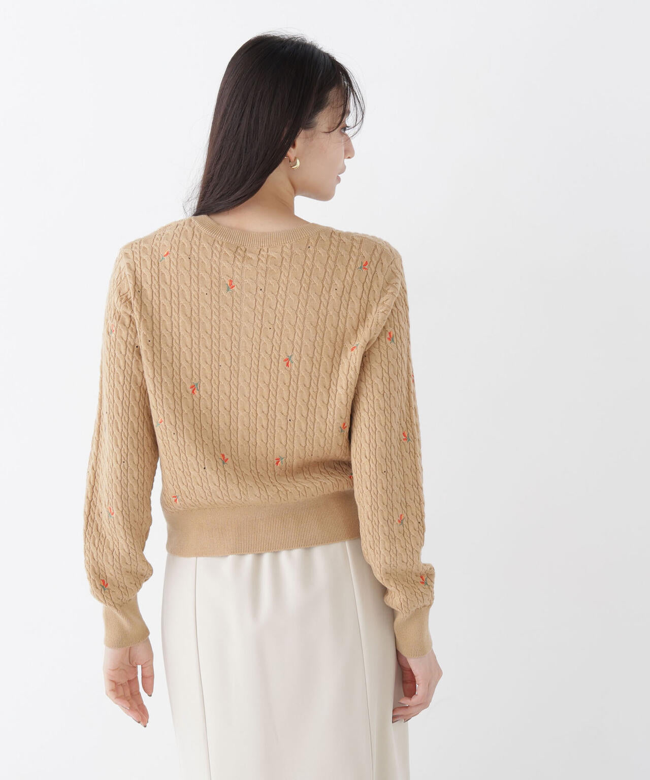 ドットフラワー刺繍カーディガン | NATURAL BEAUTY BASIC（ナチュラル