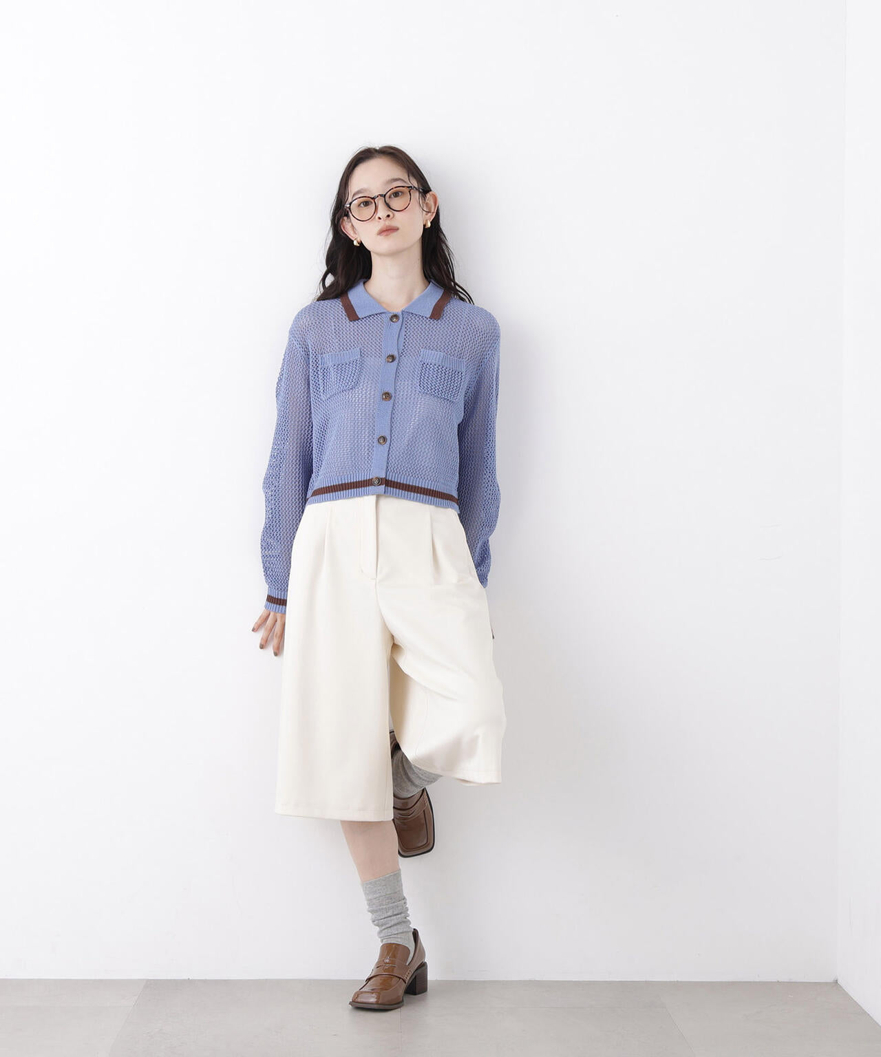 メッシュバイカラーニット | N. Natural Beauty Basic*（エヌ