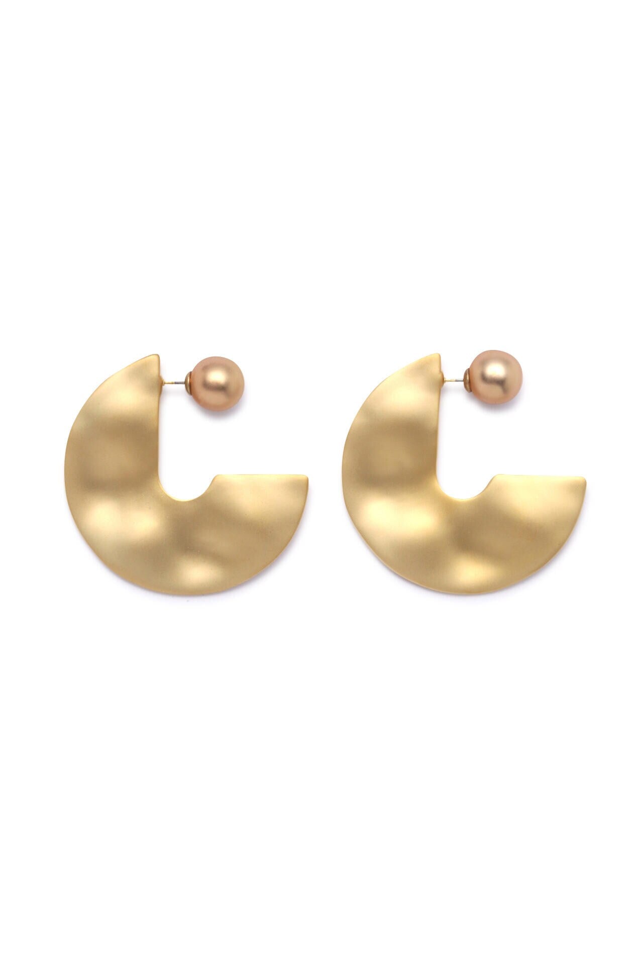 ラウンドプレートピアス