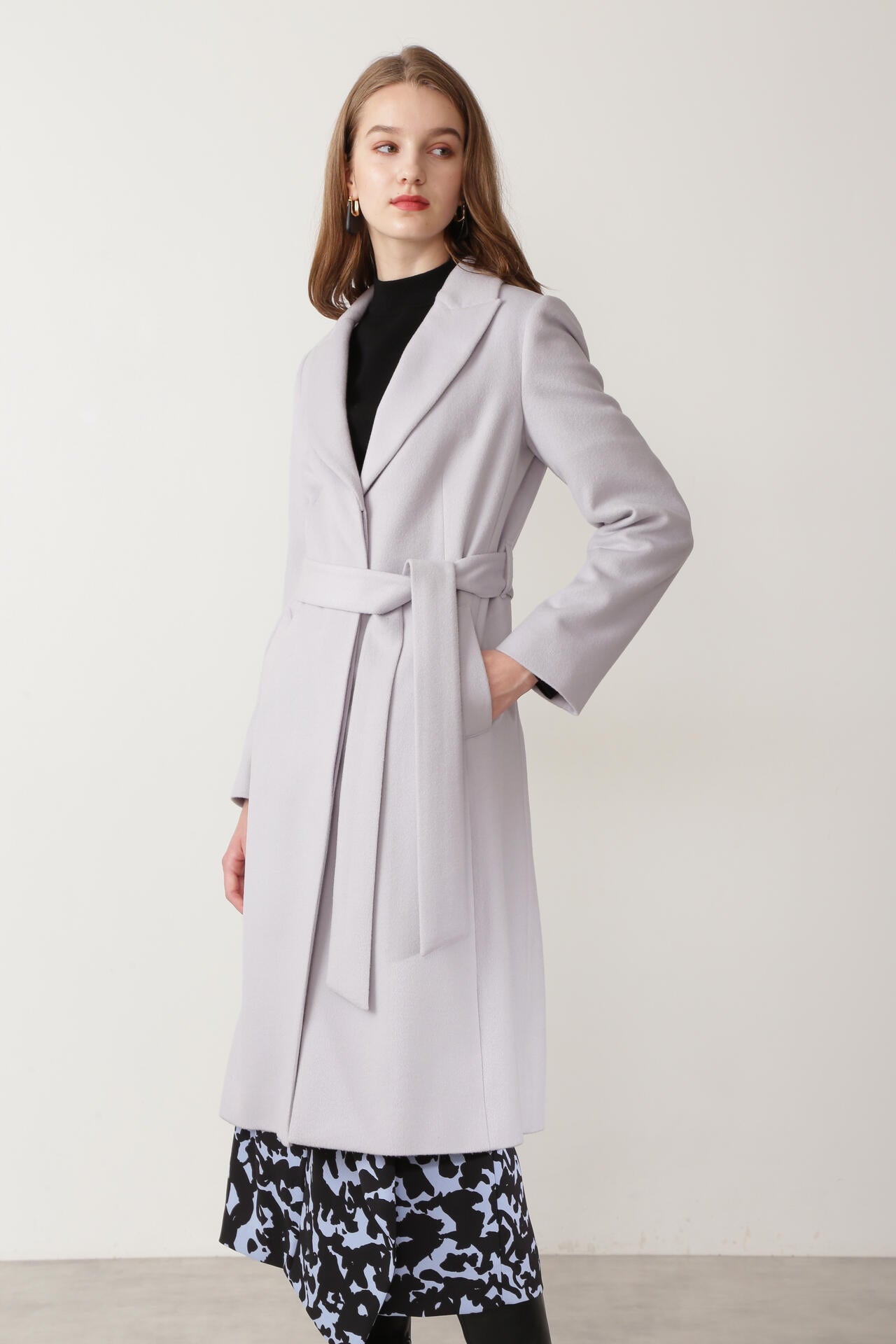 カシミヤ混ベルテッドコート | PINKY&DIANNE（ピンキー&ダイアン