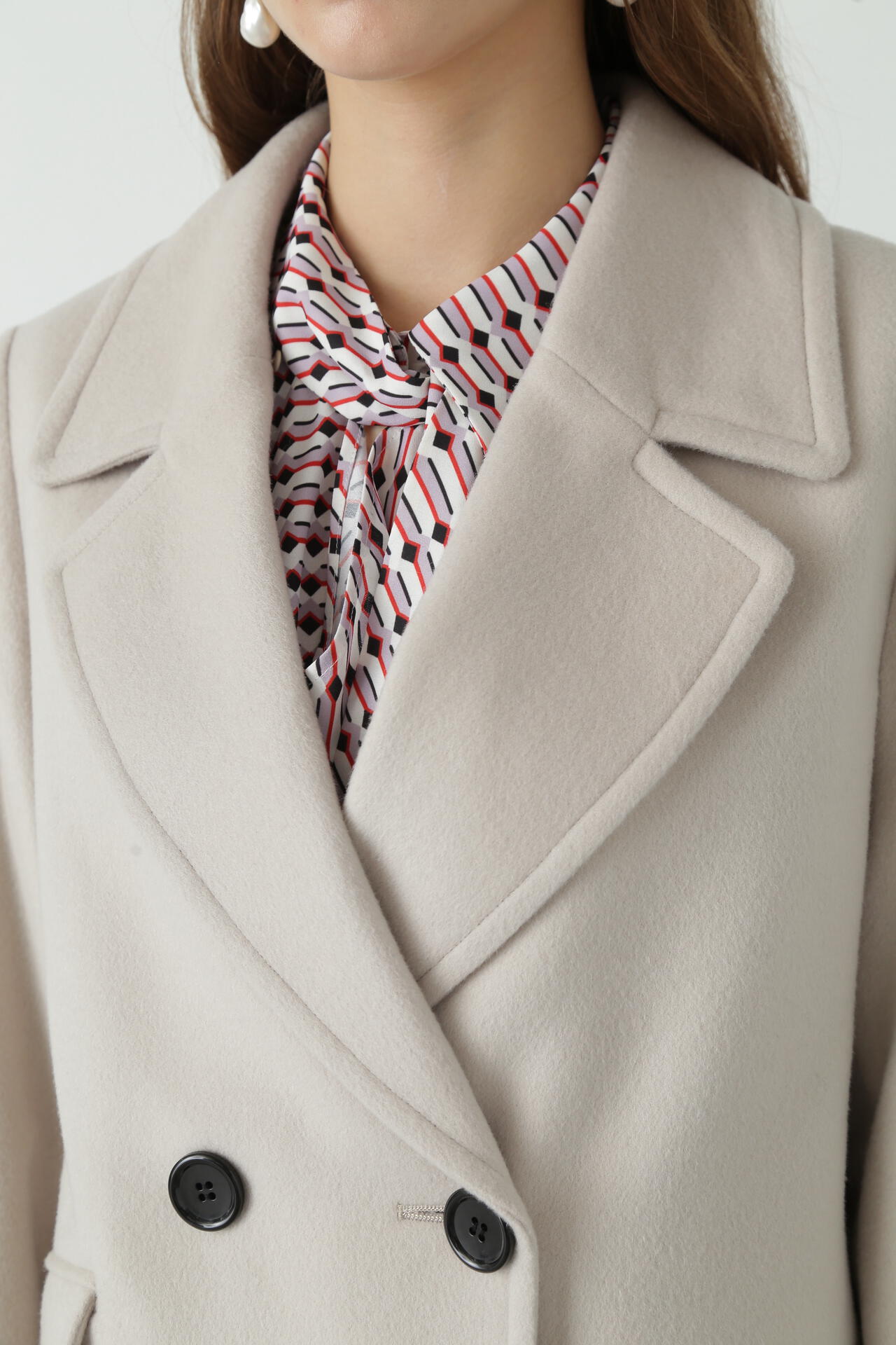 ピンキー&ダイアン PINKY&DIANNE カシミヤ混 ショートコート　38 FOXファー付きカシミヤ混ショートコート | PINKY&DIANNE（ピンキー