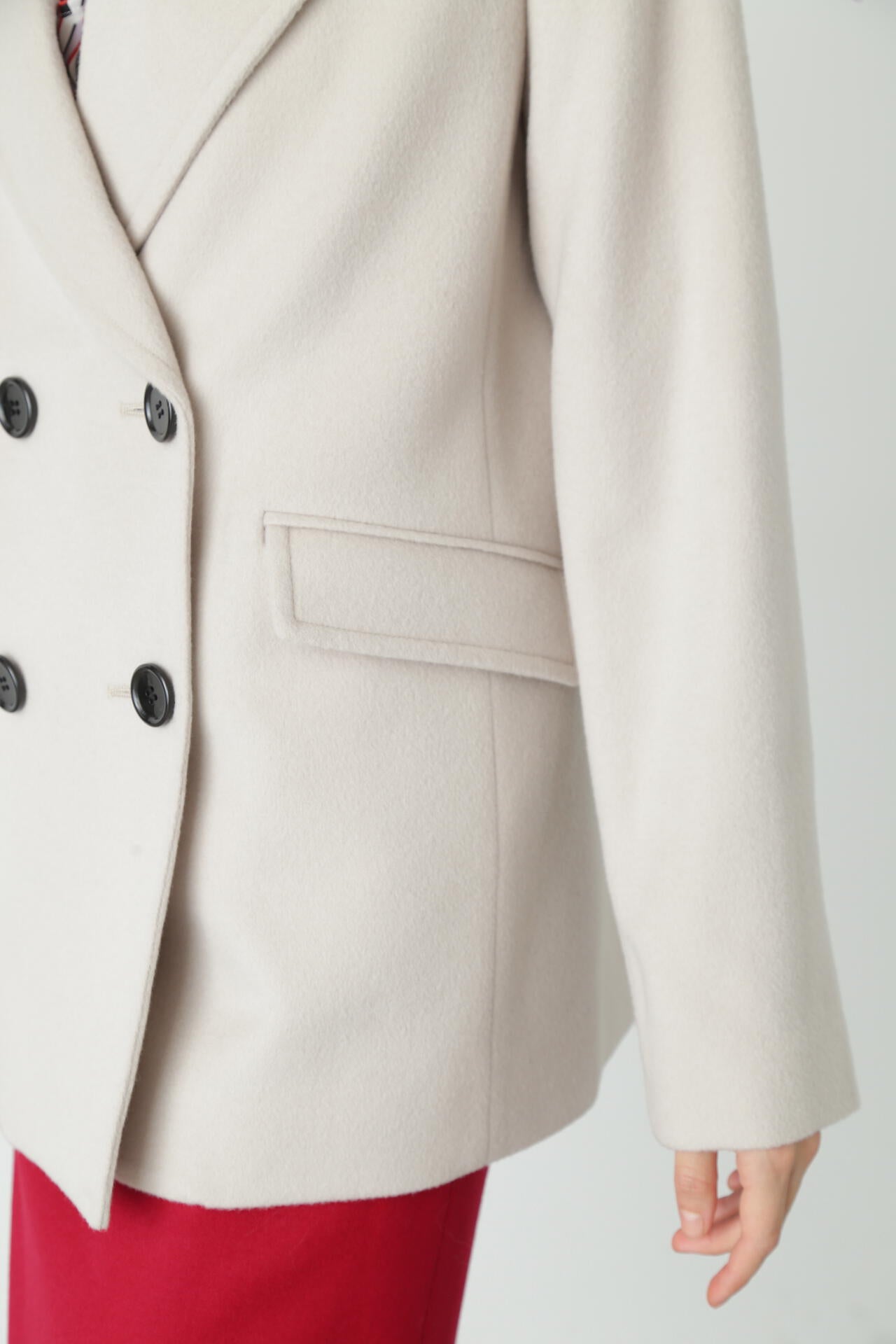 FOXファー付きカシミヤ混ショートコート | PINKY&DIANNE（ピンキー