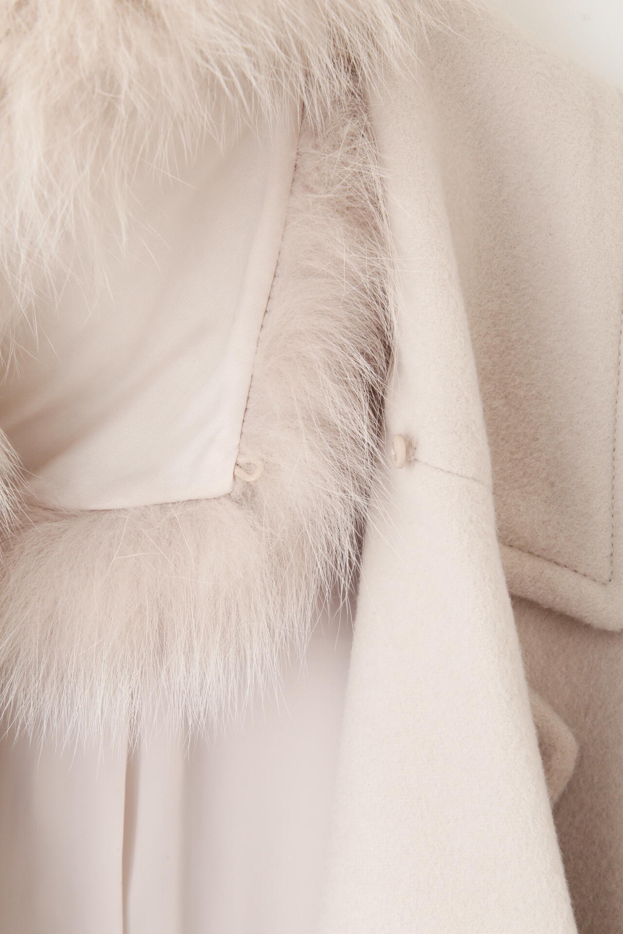 FOXファー付きカシミヤ混ショートコート | PINKY&DIANNE（ピンキー