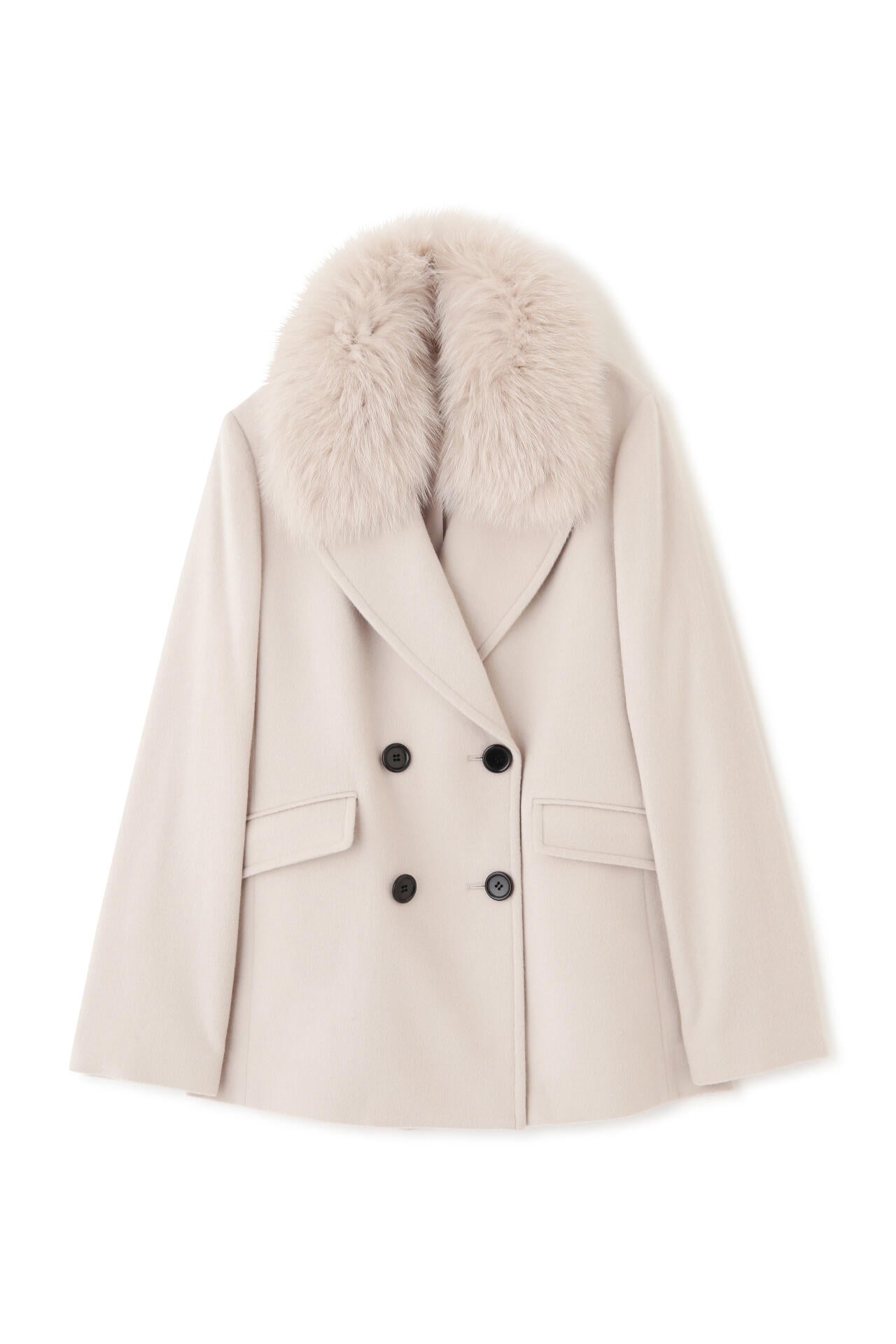 FOXファー付きカシミヤ混ショートコート | PINKY&DIANNE（ピンキー