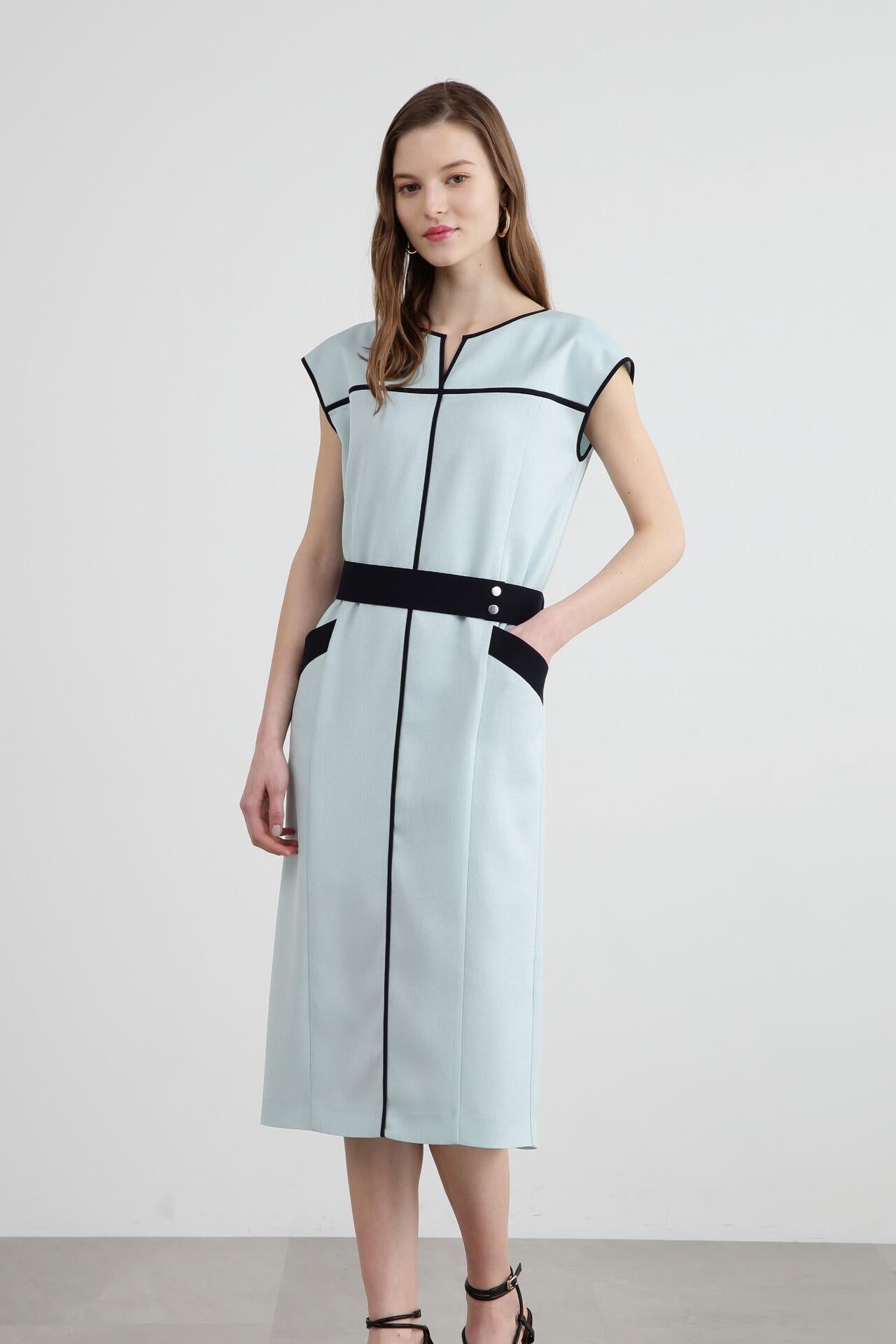 バイカラーパイピングワンピース | PINKY&DIANNE（ピンキー&ダイアン  