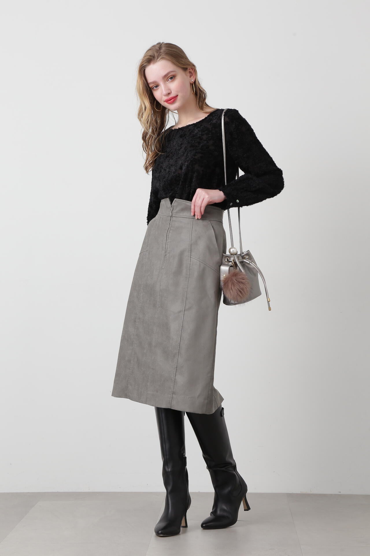 カットジャガードリボンブラウス | PINKY&DIANNE（ピンキー&ダイアン