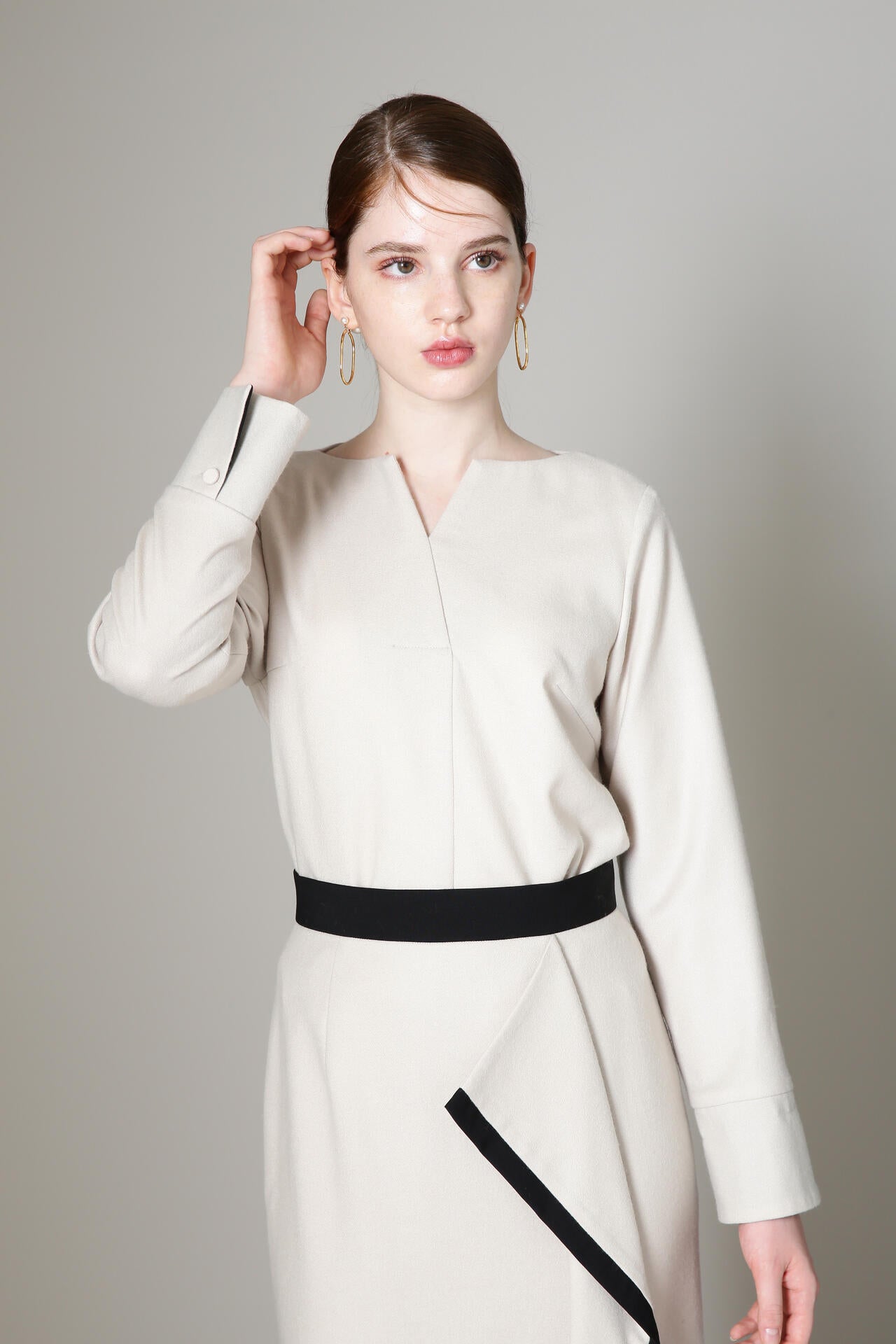 URBAN PRECIOUS] フラノストレッチブラウス | PINKY&DIANNE