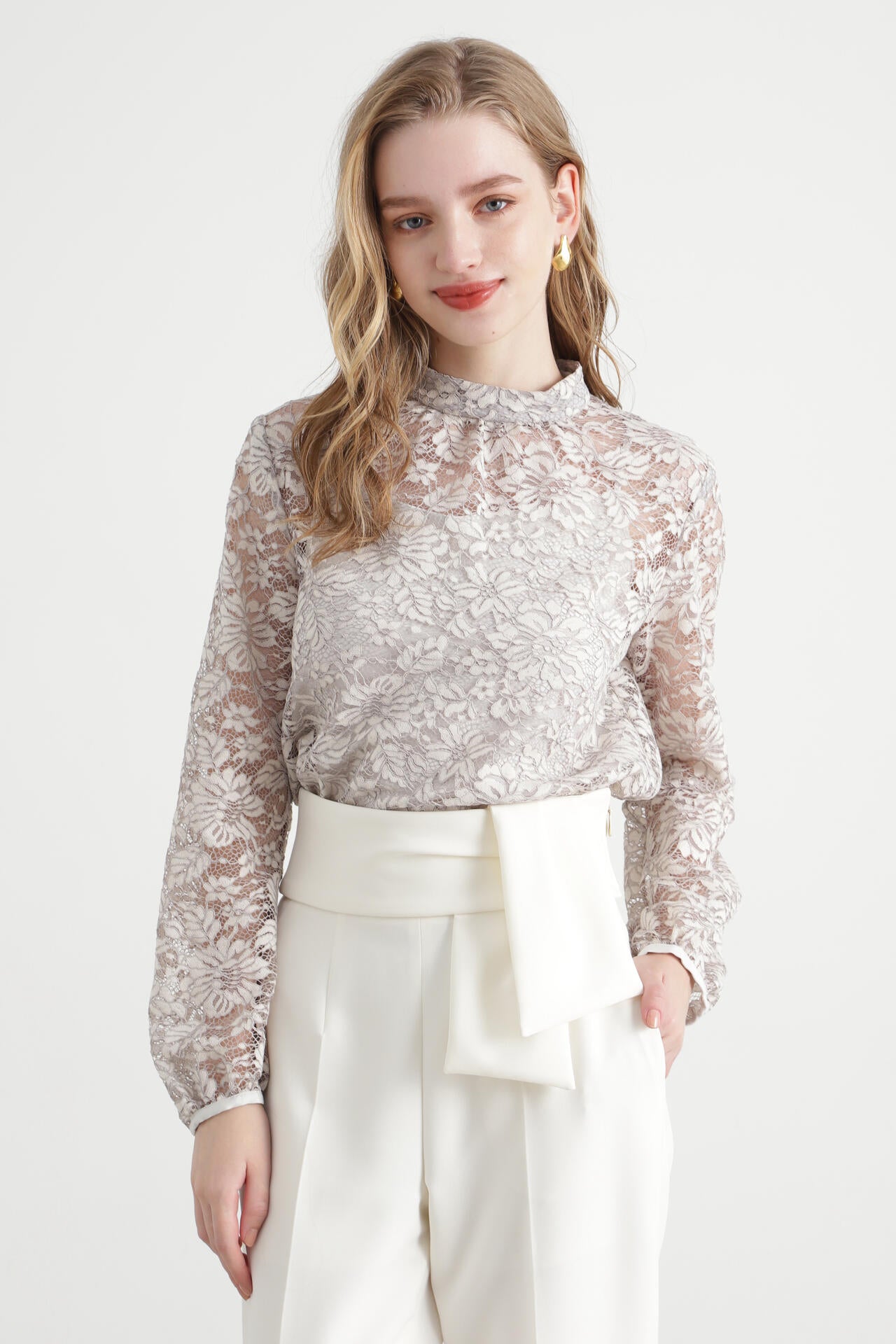 コードレーススタンドブラウス | PINKY&DIANNE（ピンキー&ダイアン