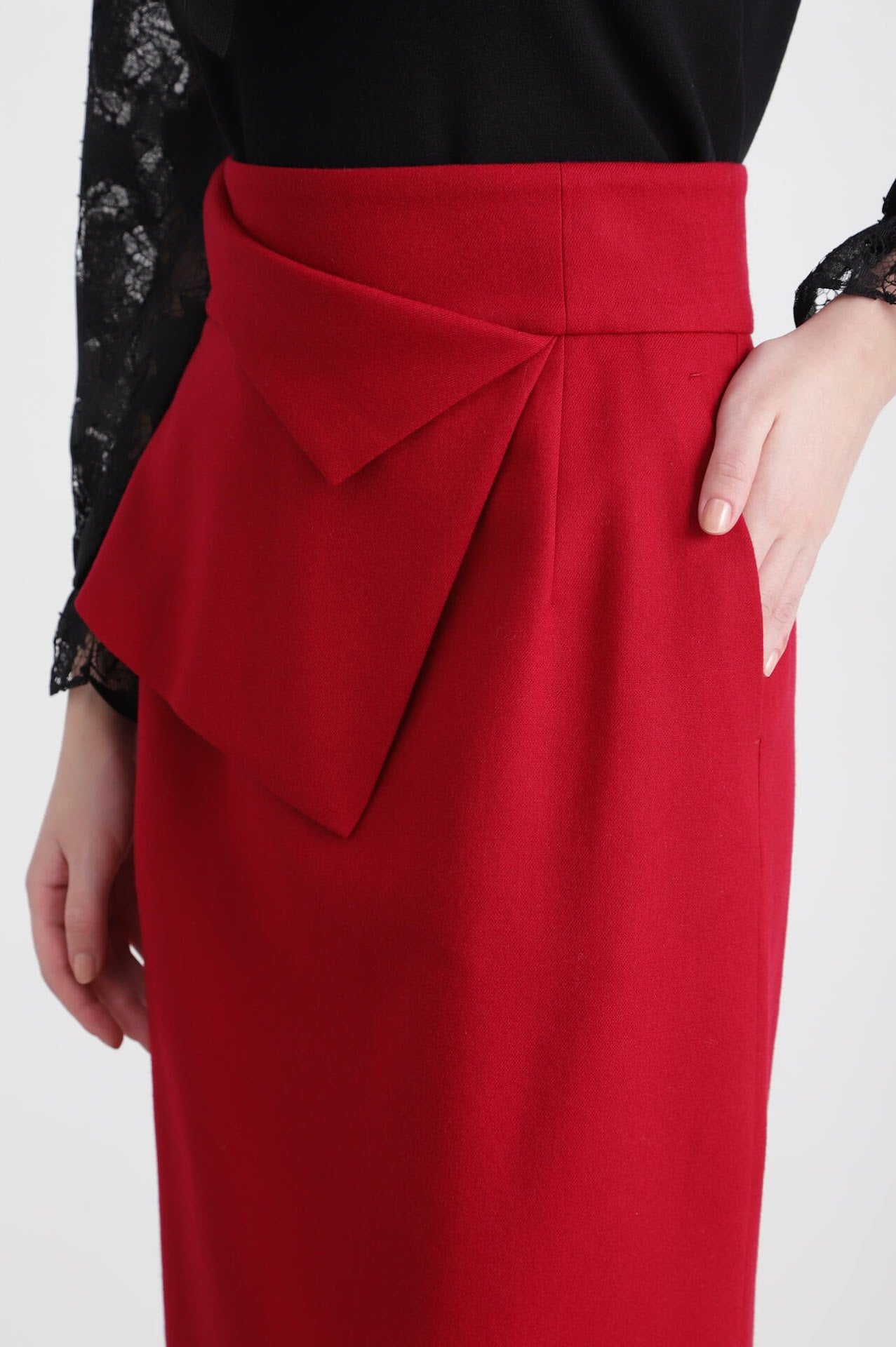 PINKY&DIANNE/ピンキーアンドダイアン ◆ペプラムフラノスカート ペプラムフラノスカート | PINKY&DIANNE（ピンキー&ダイアン