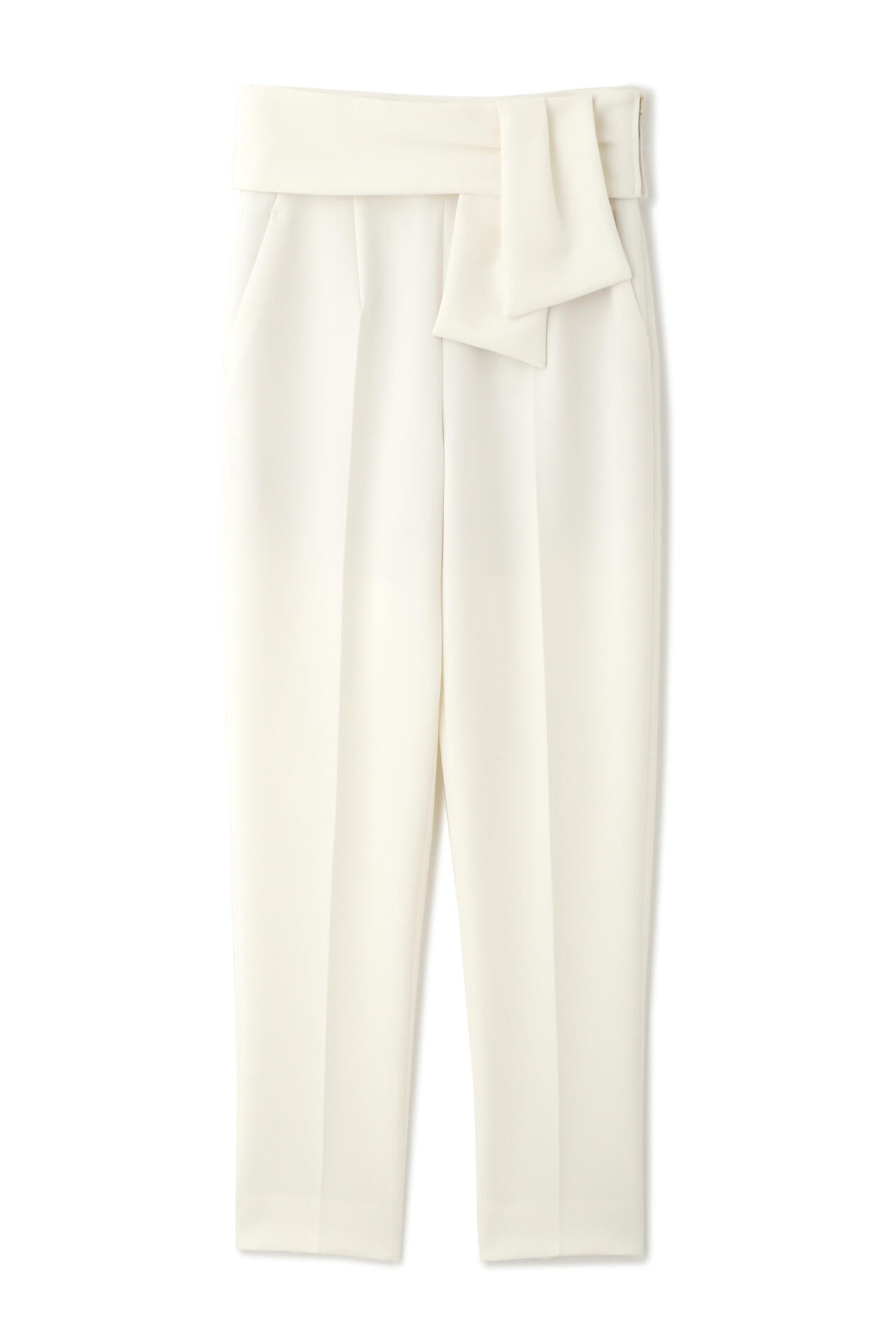 ピンキー&ダイアンウエストリボン付きパンツ PINKY & DIANNE ウエストリボンテーパードパンツ ブラック