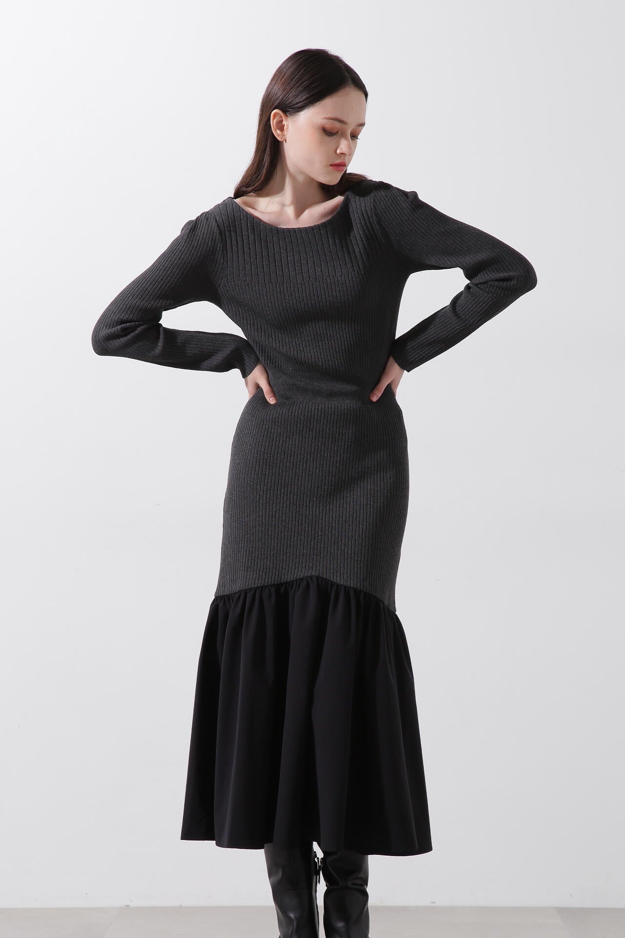 美品★PINKY&DIANNE ピンキーアンドダイアン　ロング ニットワンピース ピンキーアンドダイアン ニットワンピース - メルカリ