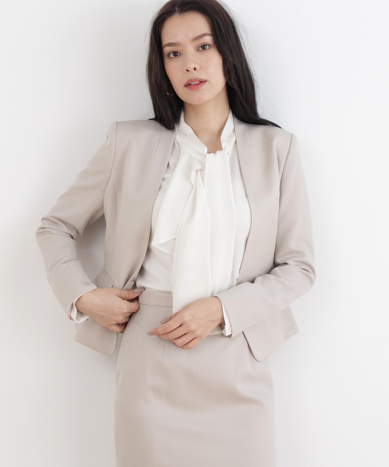 Pinky&Dianne レース スーツ セットアップ ジャケット スカート 黒 Pinky&Dianne レース スーツ セットアップ ジャケット スカート