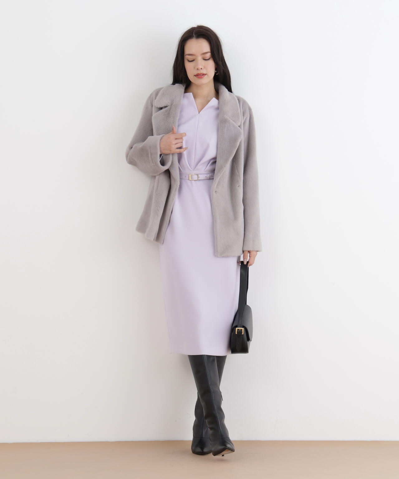 ブラウンファーショートジャケット Mサイズ　ピンキー＆ダイアン ティペット付きフォーファーショートコート | PINKY&DIANNE（ピンキー