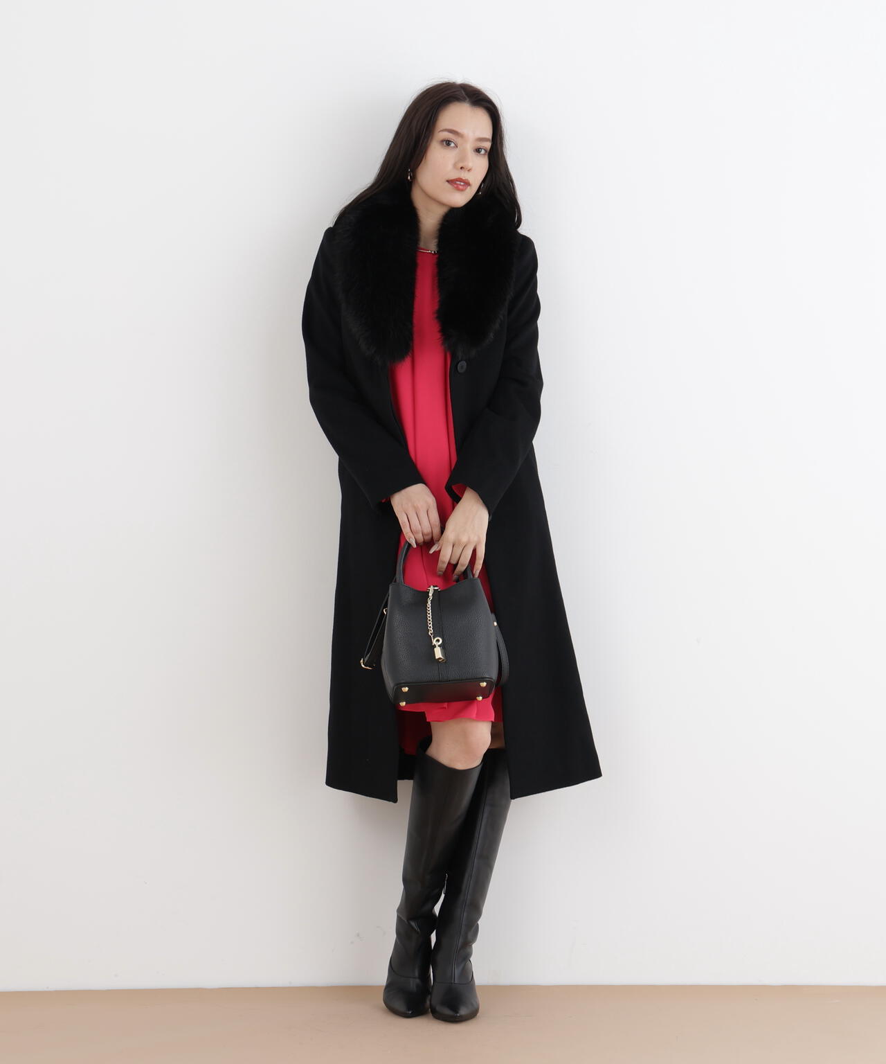 カシミヤ混ベルテッドコート | PINKY&DIANNE（ピンキー&ダイアン