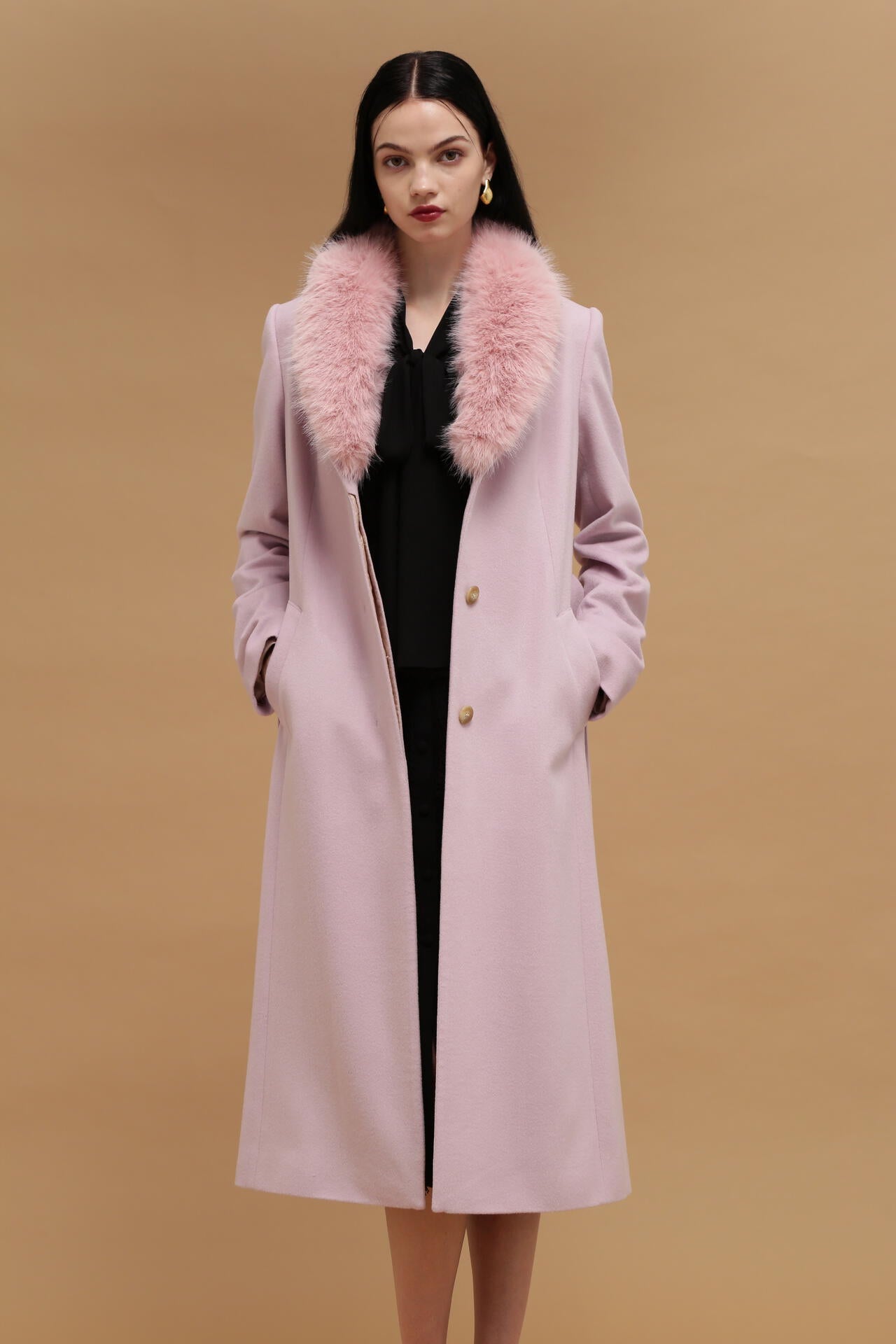 ピンキー&ダイアン PINKY&DIANNE カシミヤ混 ショートコート　38 カシミヤ混ベルテッドコート | PINKY&DIANNE（ピンキー&ダイアン