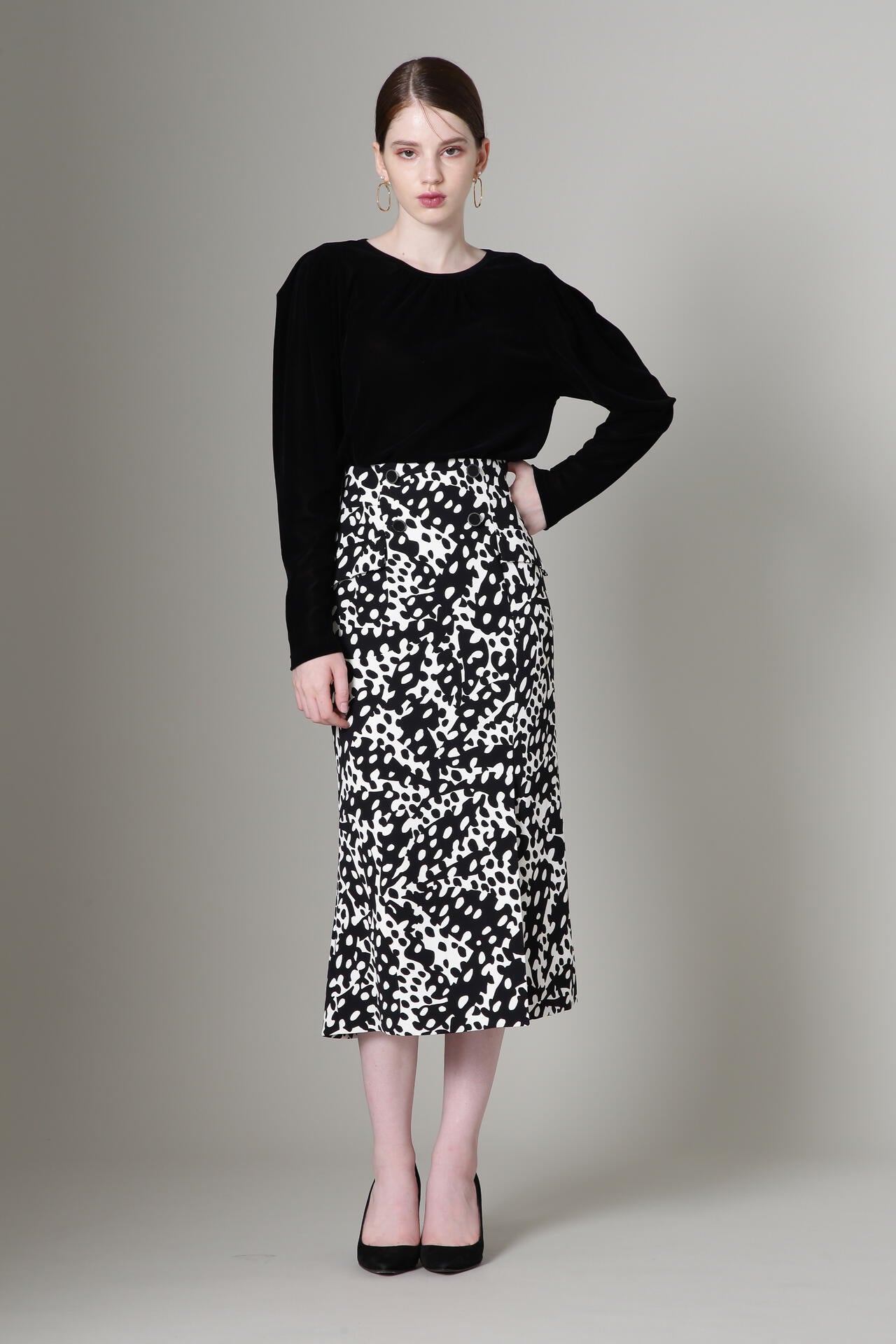 チュールフロッキーパフスリーブプルオーバー | PINKY&DIANNE