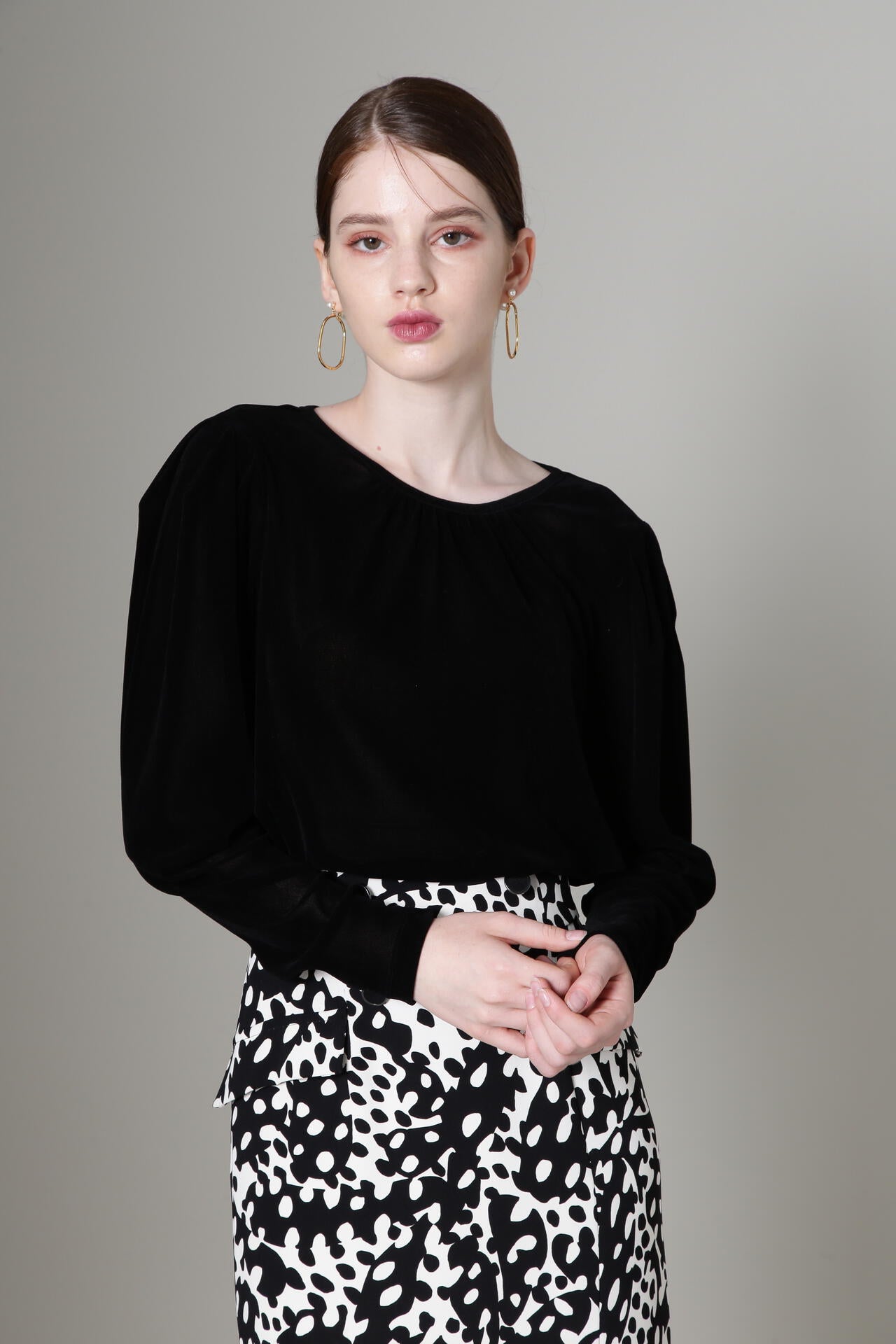 チュールフロッキーパフスリーブプルオーバー | PINKY&DIANNE