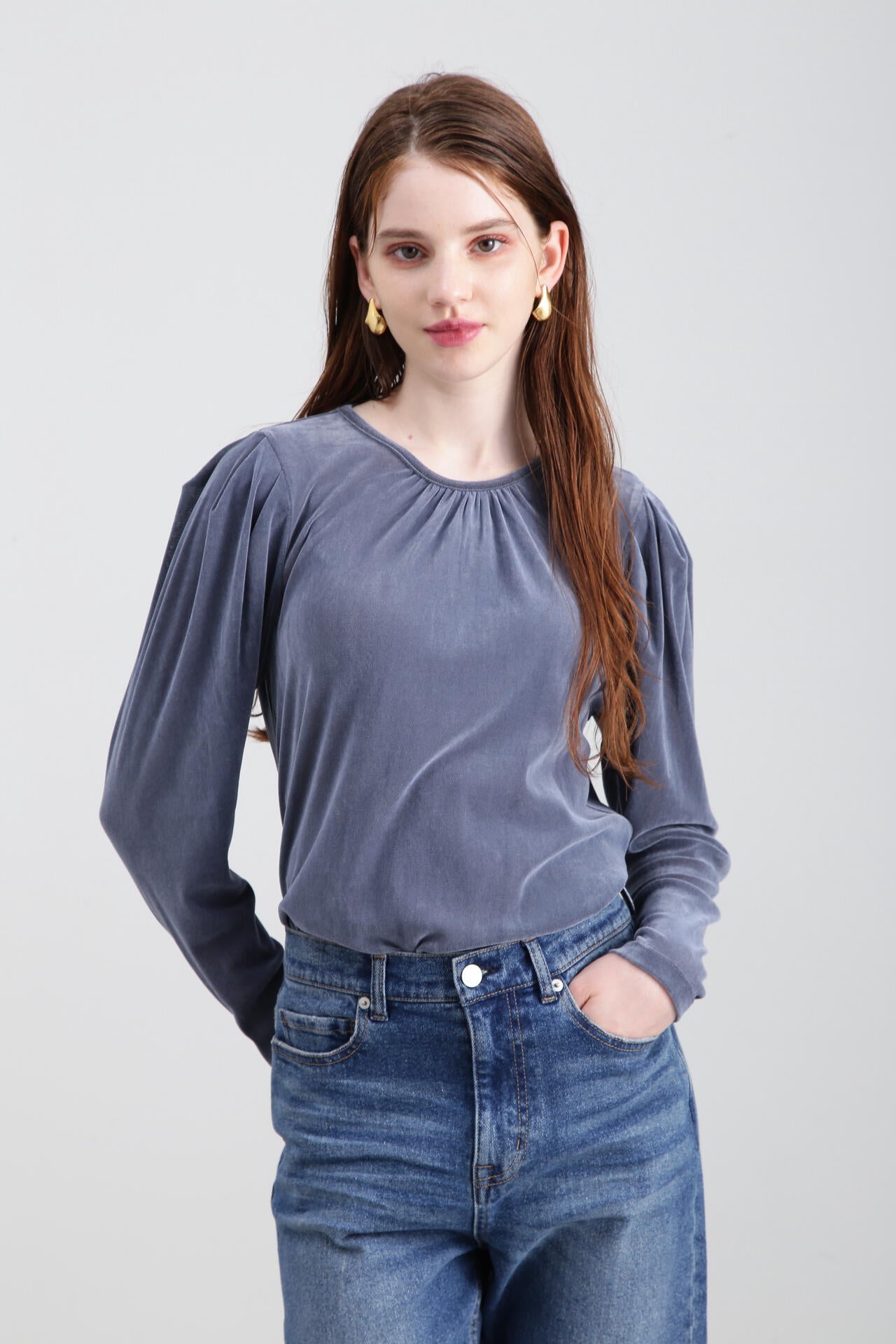 チュールフロッキーパフスリーブプルオーバー | PINKY&DIANNE