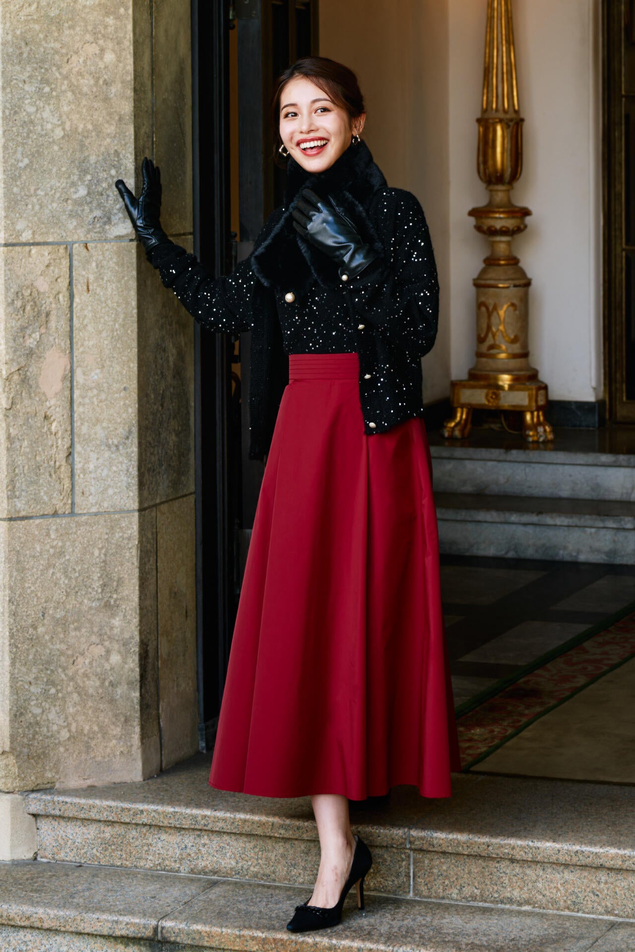 24AW PINKY&DIANNE スパンコールニットベアトップ カーディガン 24AW PINKY&DIANNE スパンコールニットベアトップ カーディガン 24AW