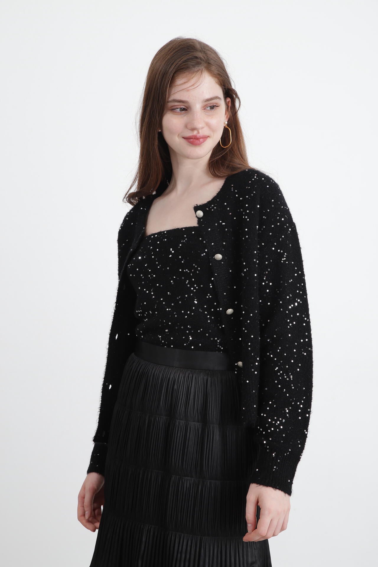 スパンコールニットカーディガン | PINKY&DIANNE（ピンキー&ダイアン