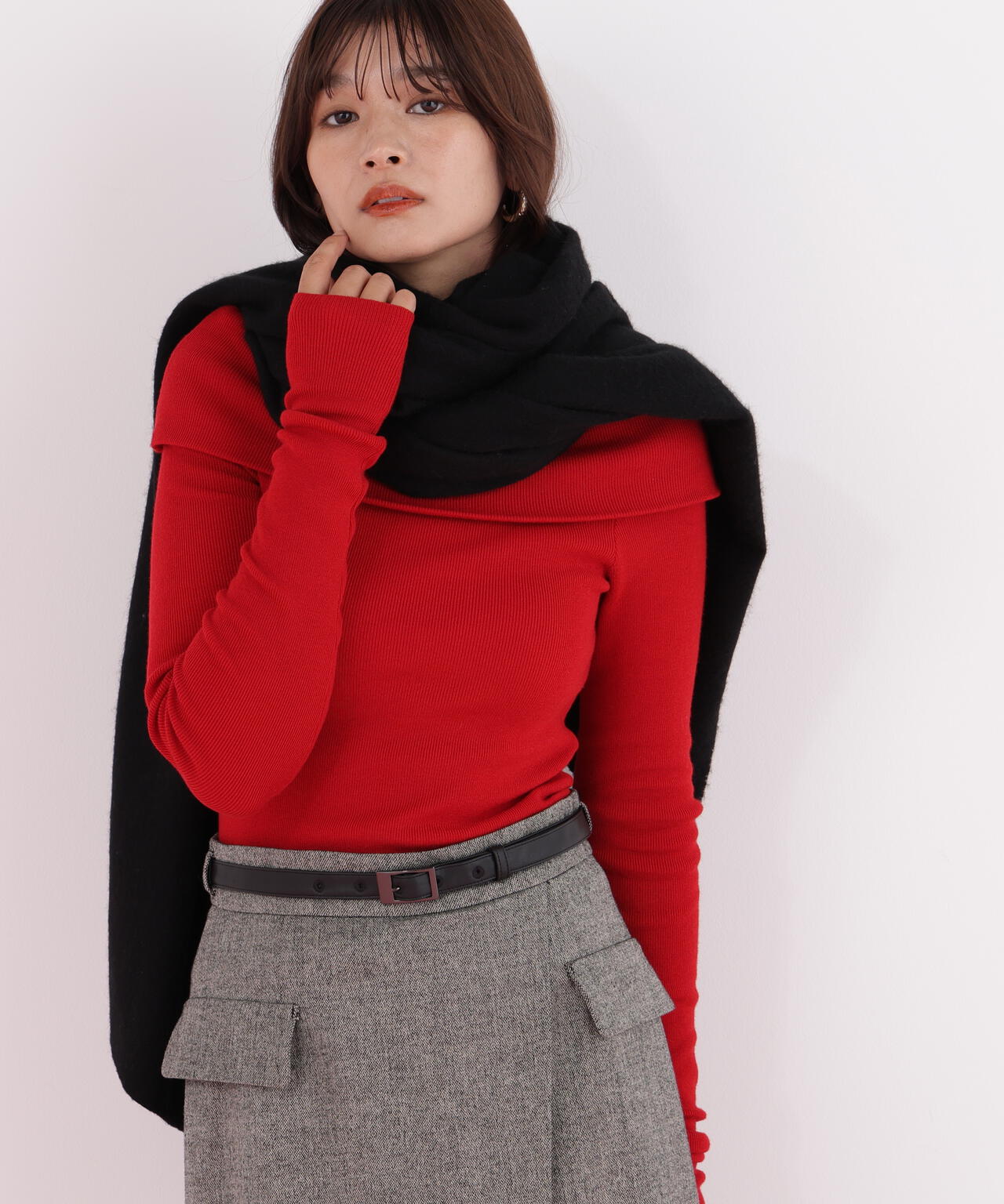 カシミヤ100%ボリュームストール