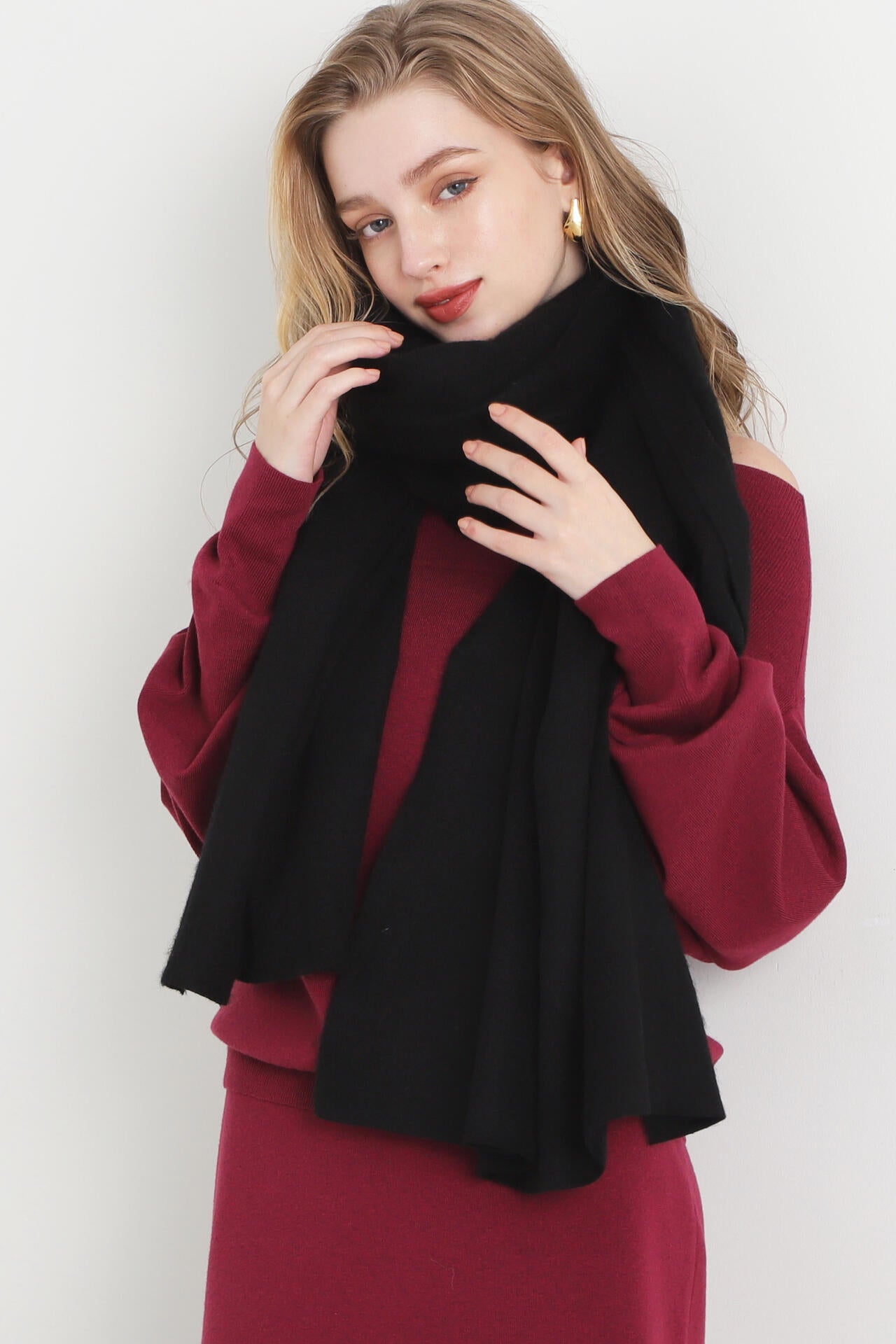 カシミヤ100%ボリュームストール | PINKY&DIANNE（ピンキー&ダイアン